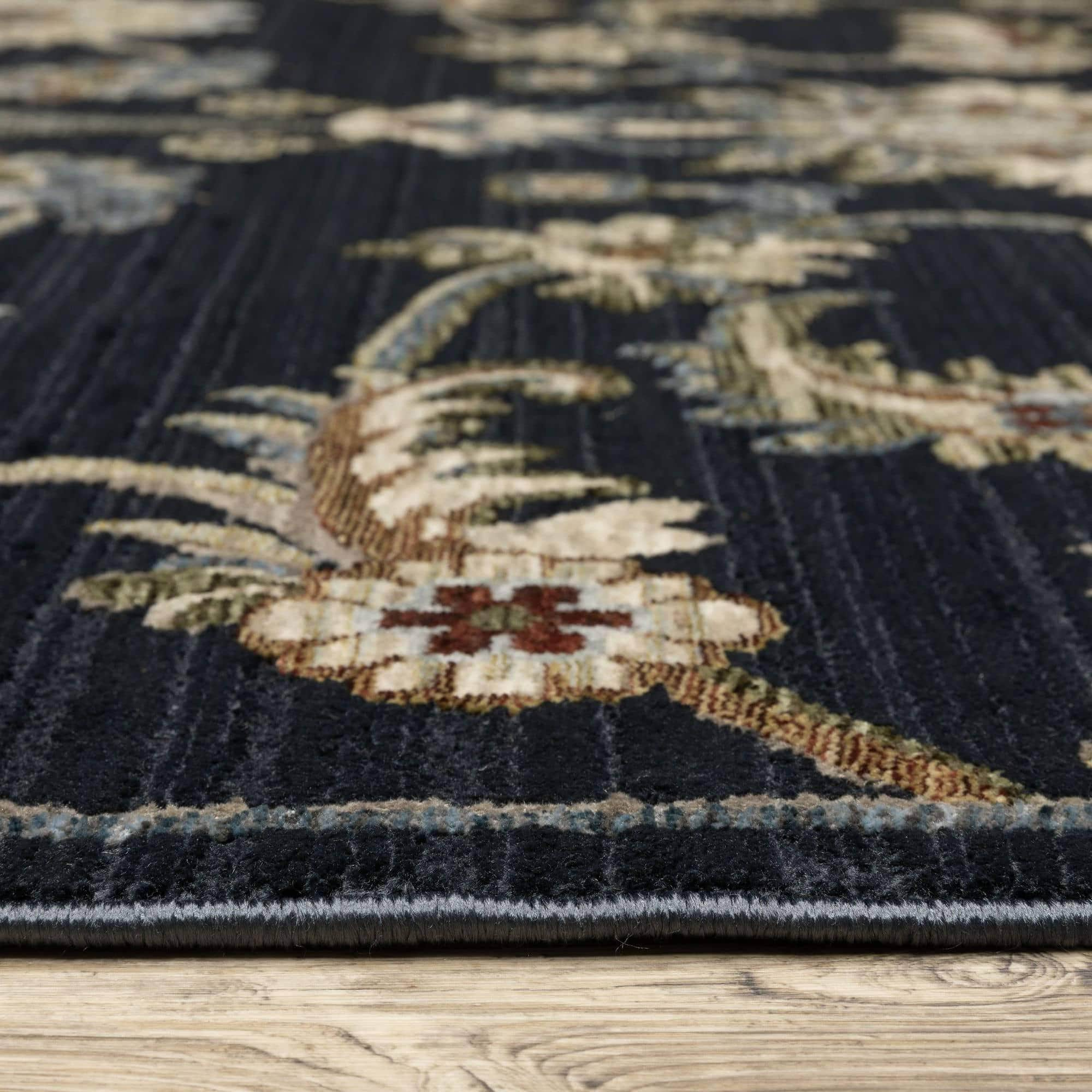 Power-Loomed CAP05 Blue Rugs #color_blue