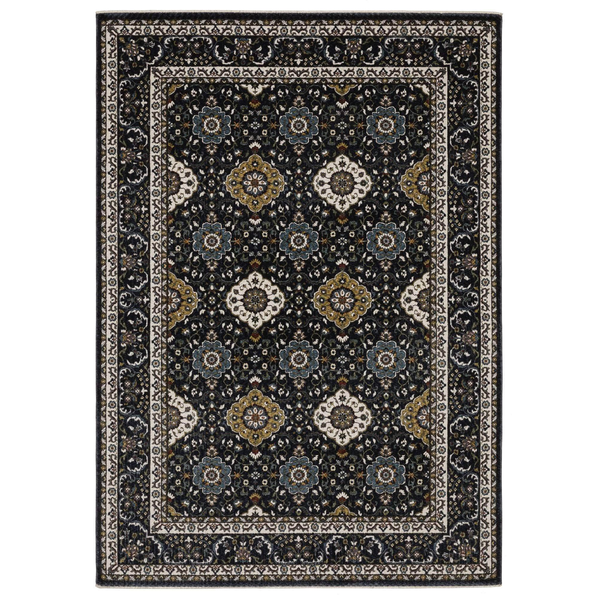 Power-Loomed VI04C Navy Rugs #color_navy