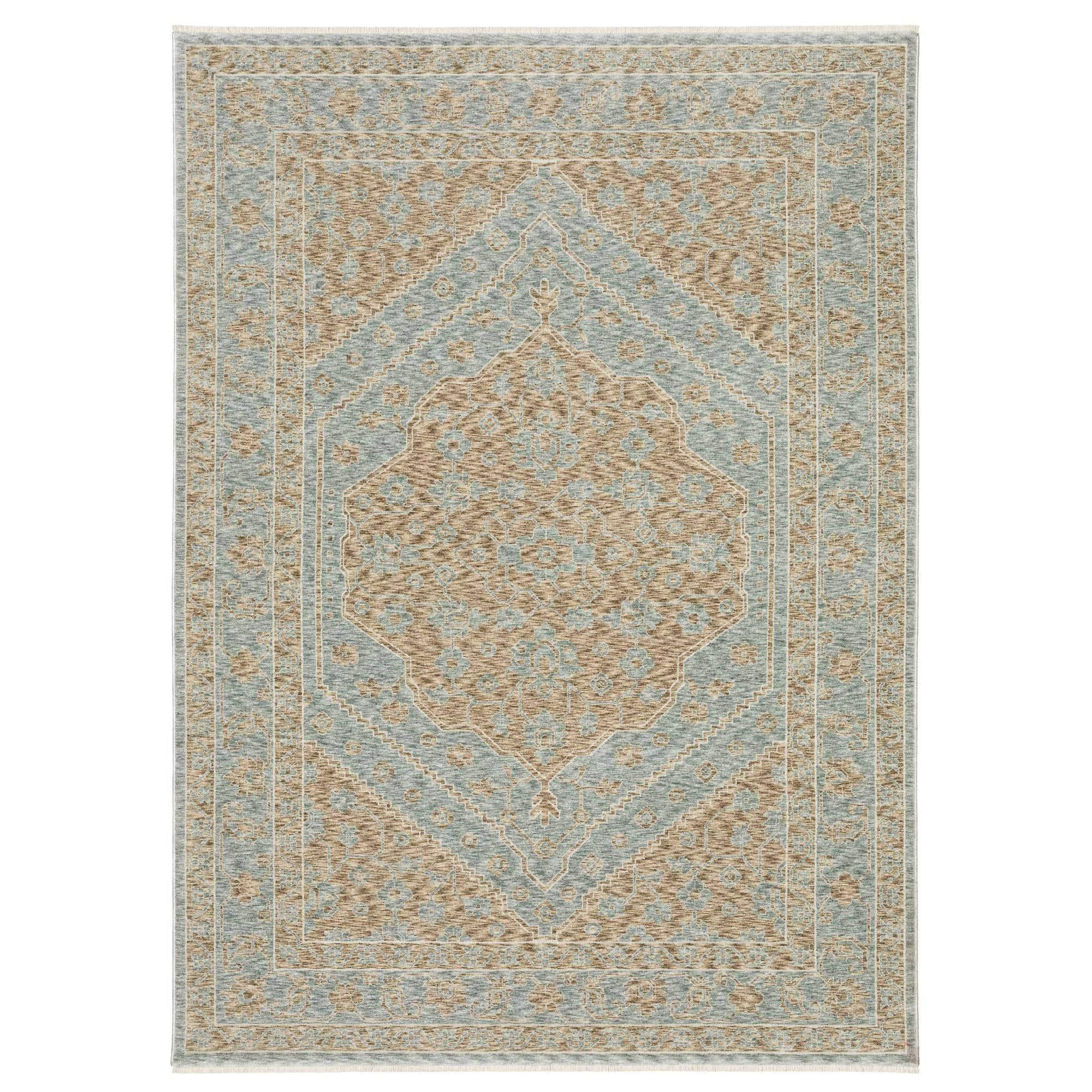 Power-Loomed ECH03 Tan Rugs #color_tan