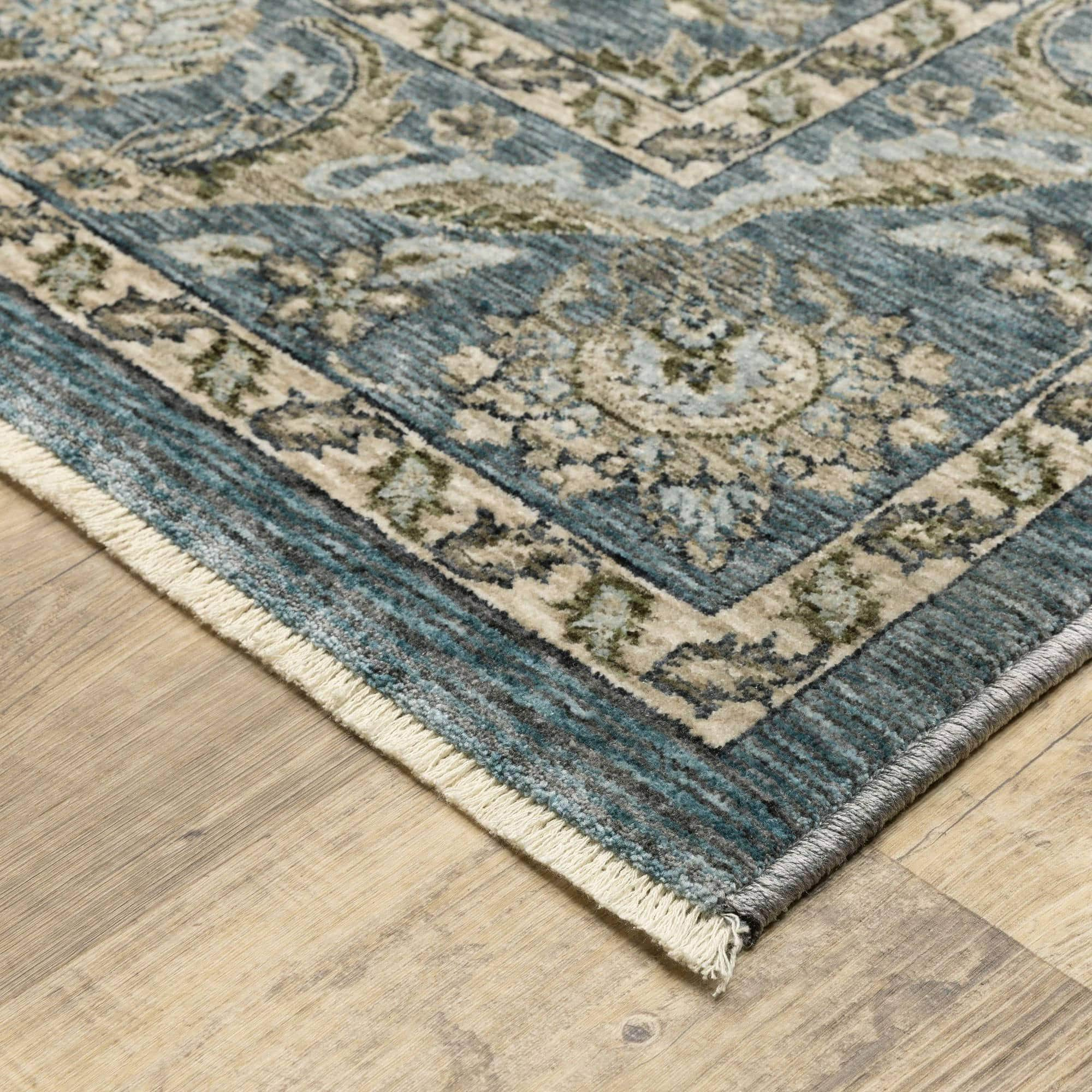 Power-Loomed 070H1 Blue Rugs #color_blue