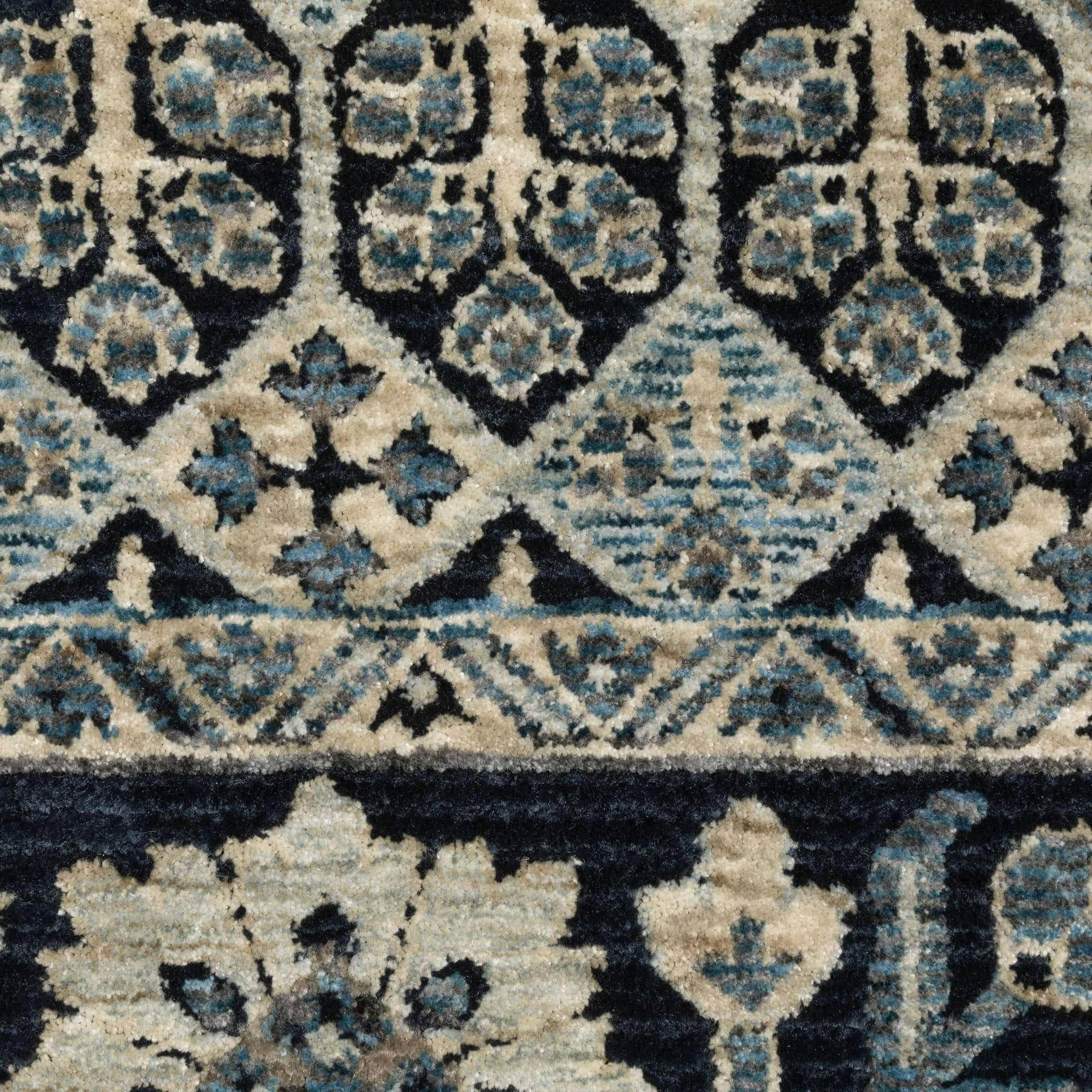 Power-Loomed CAP03 Blue Rugs #color_blue