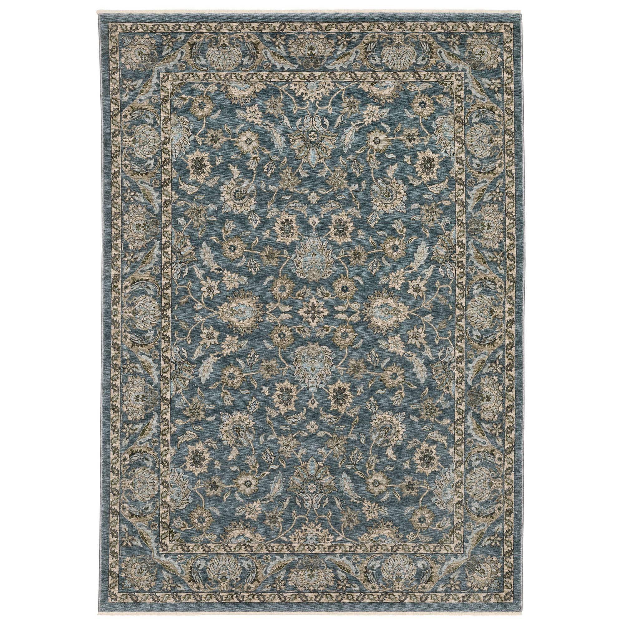 Power-Loomed Aberdeen 070H1 Blue Rugs #color_blue