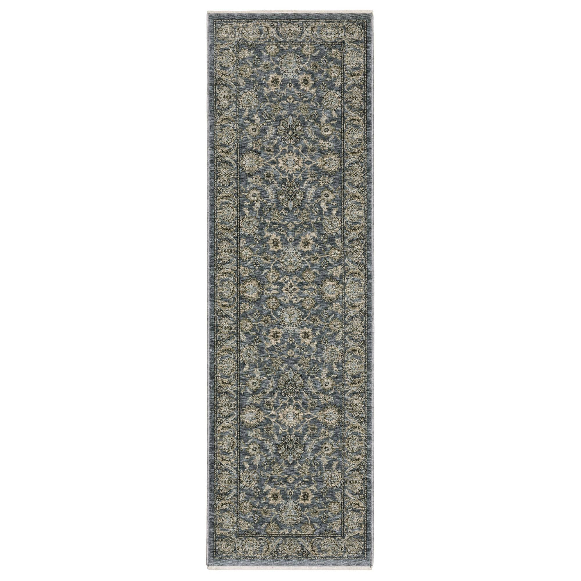 Power-Loomed Aberdeen 070H1 Blue Rugs #color_blue