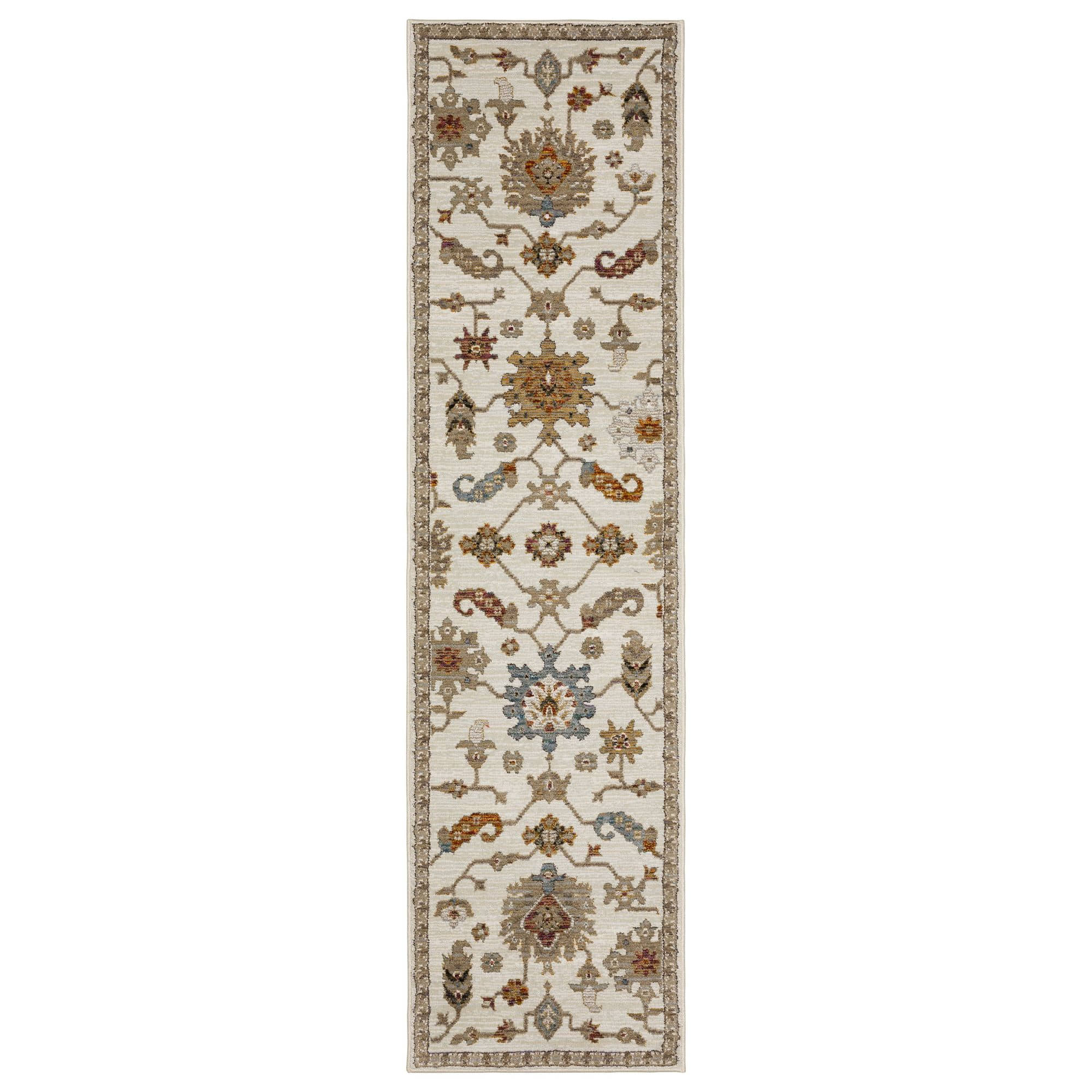 Power-Loomed 2419B Ivory Rugs #color_ivory
