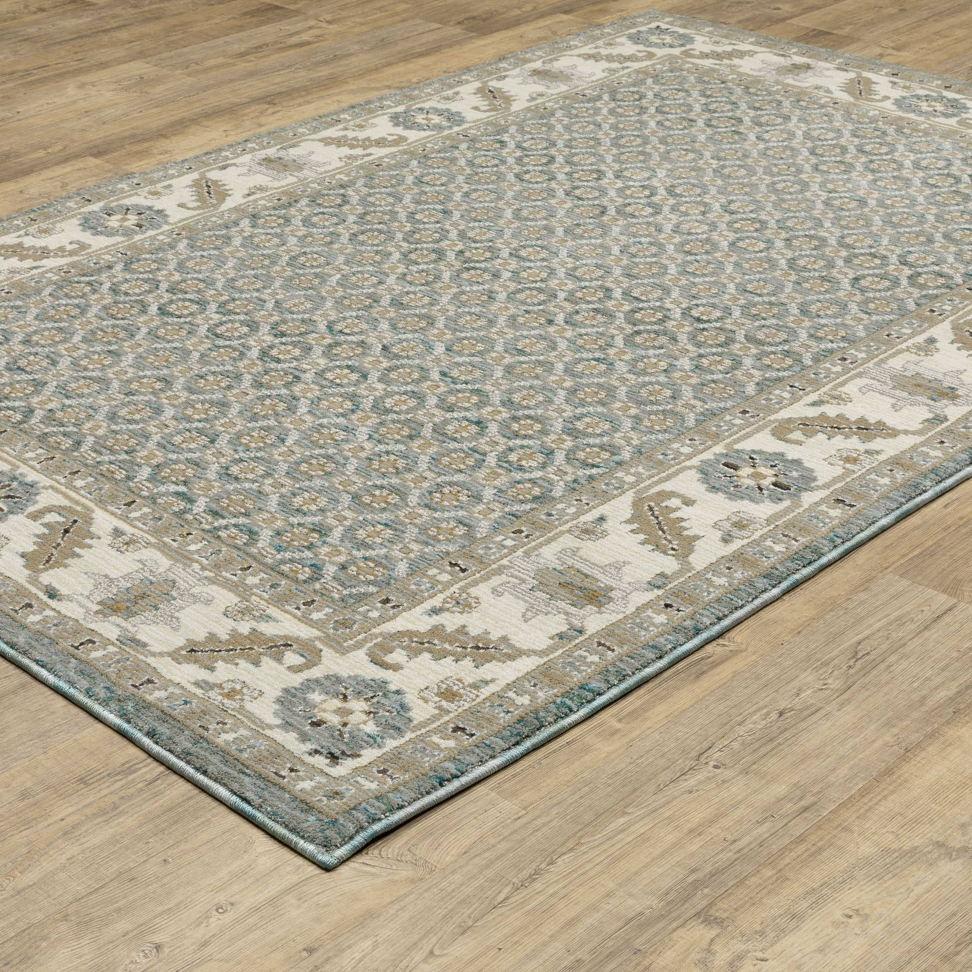 Power-Loomed 2429A Blue Rugs #color_blue