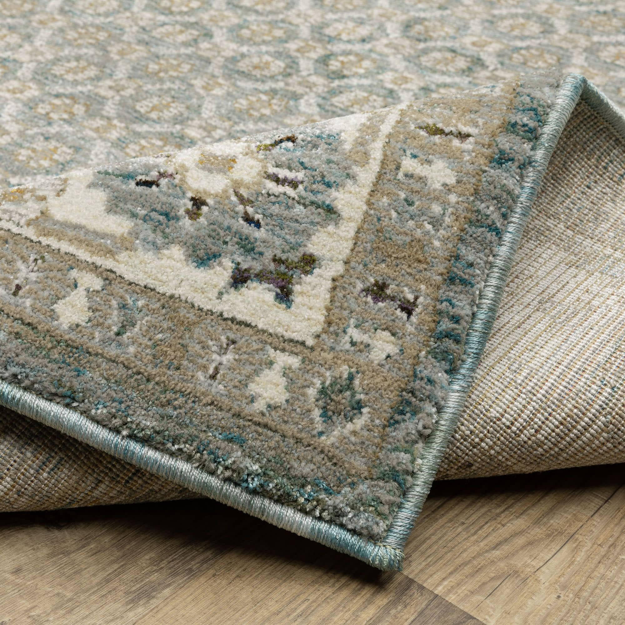 Power-Loomed 2429A Blue Rugs #color_blue