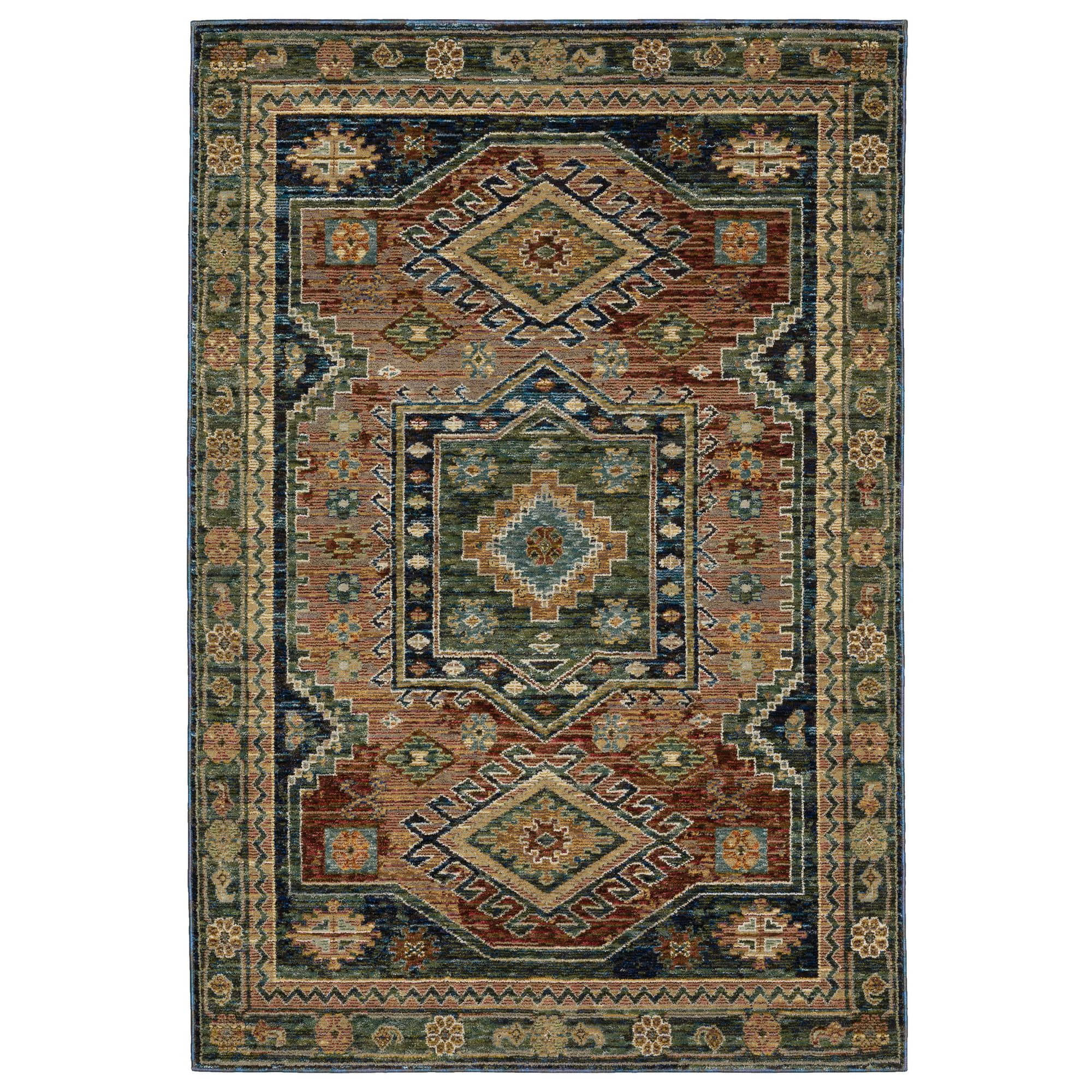 Power-Loomed Andorra 2442A Blue Rugs #color_blue
