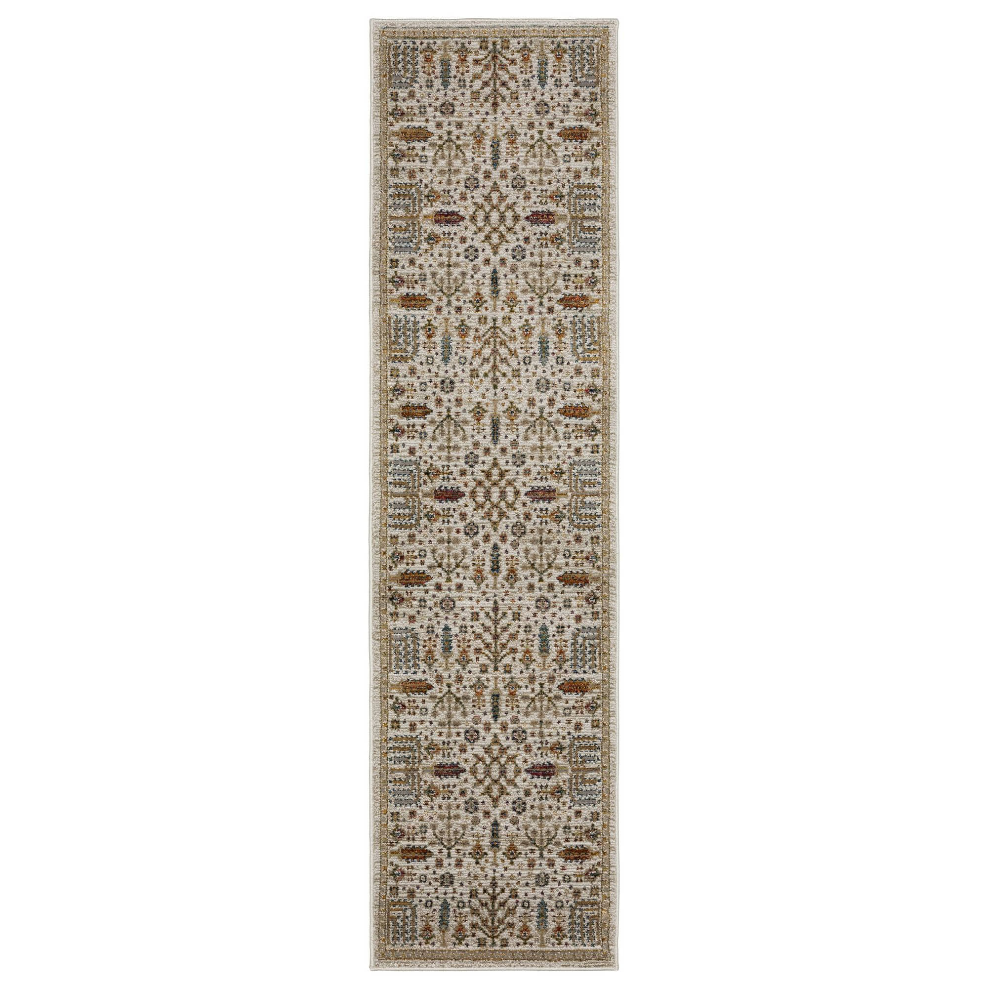 Power-Loomed 2449B Ivory Rugs #color_ivory