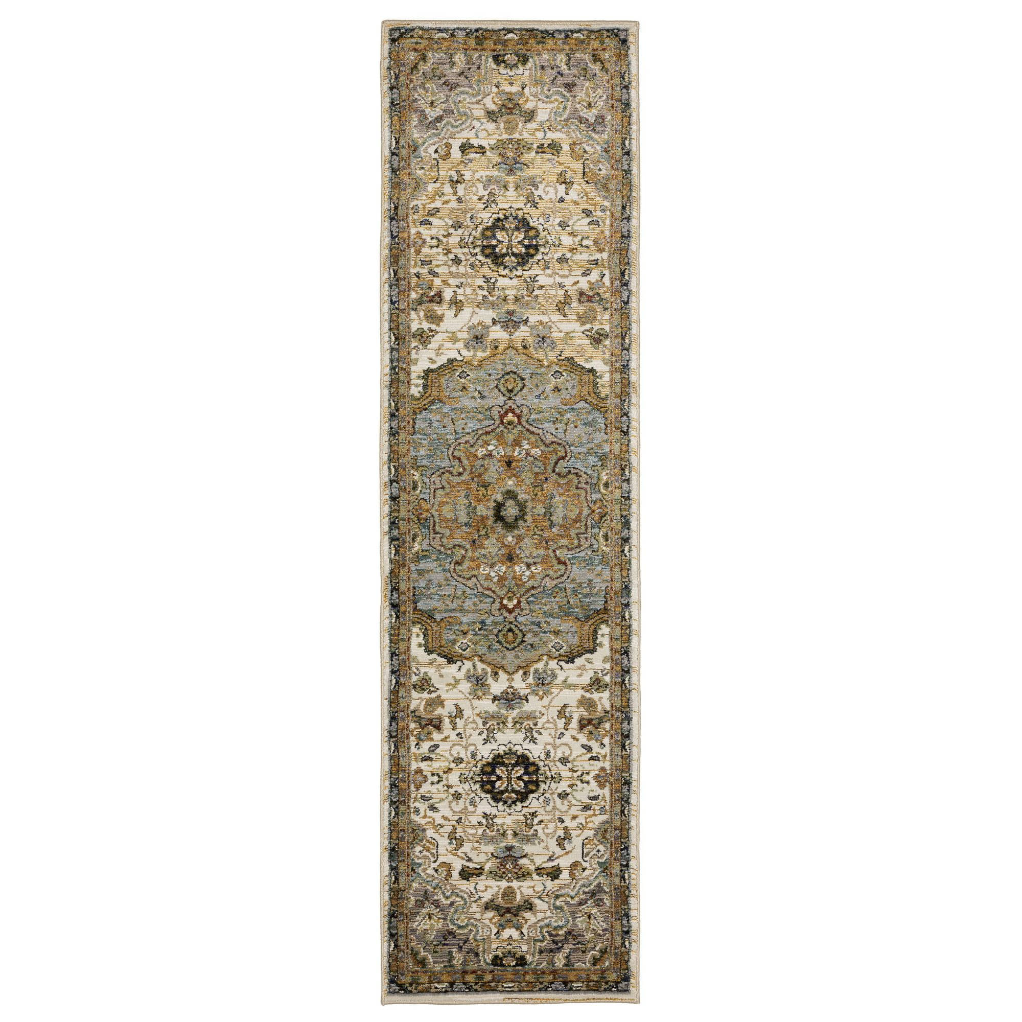Power-Loomed 2451B Ivory Rugs #color_ivory