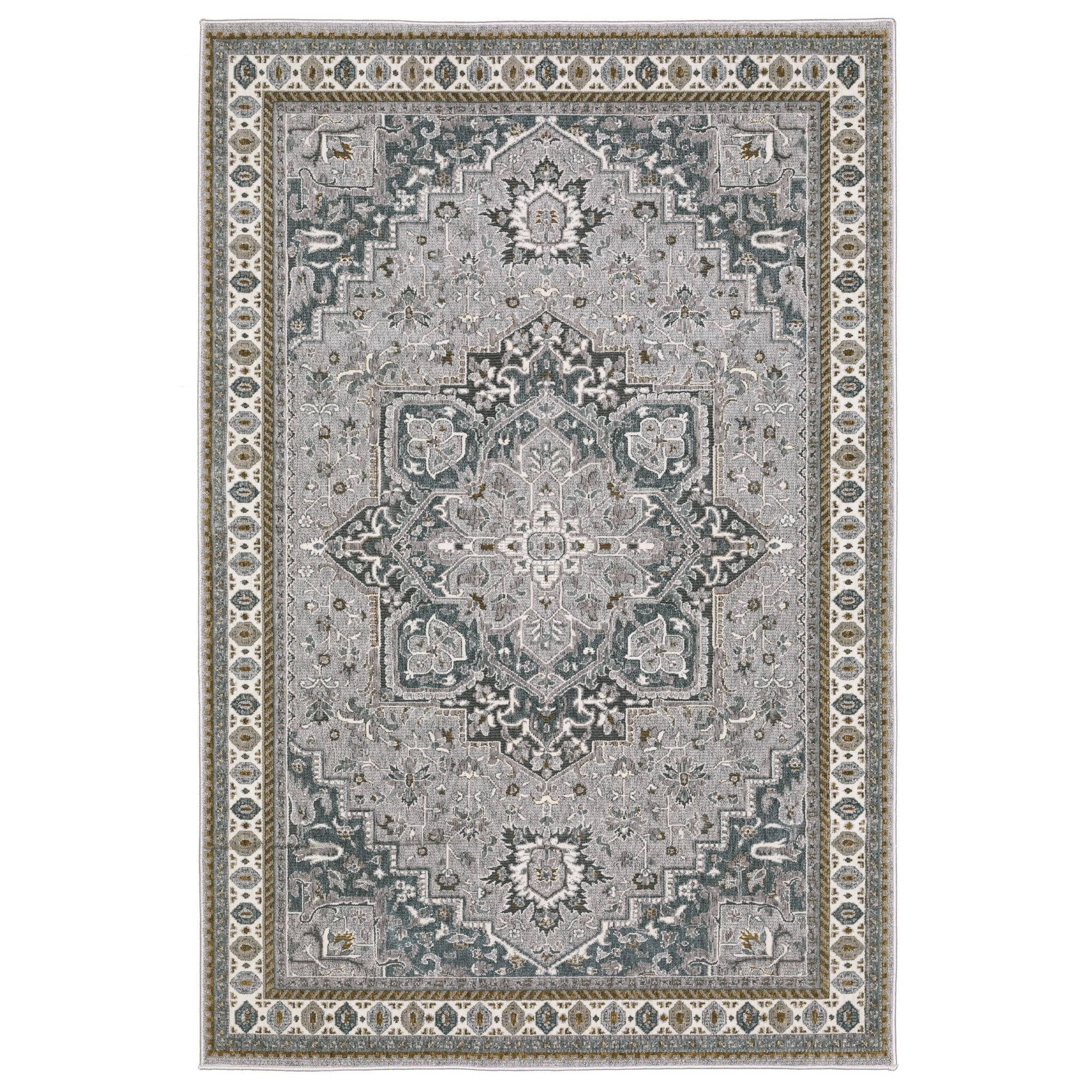 Power-Loomed ELL02 Blue Rugs #color_blue