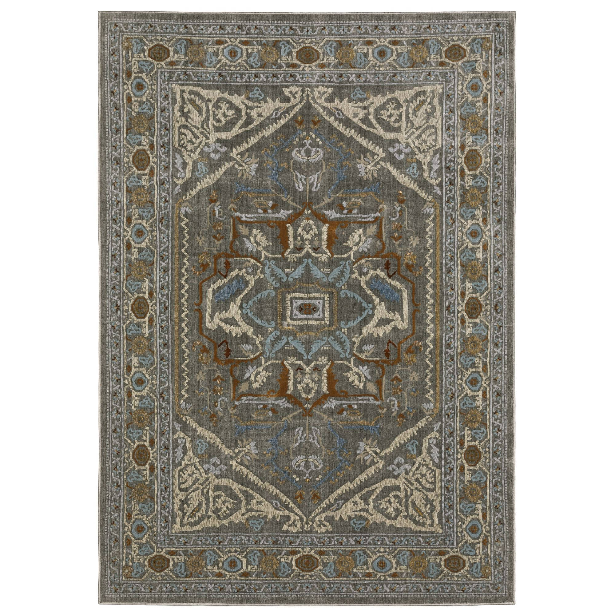 Power-Loomed ELL05 Grey Rugs #color_grey