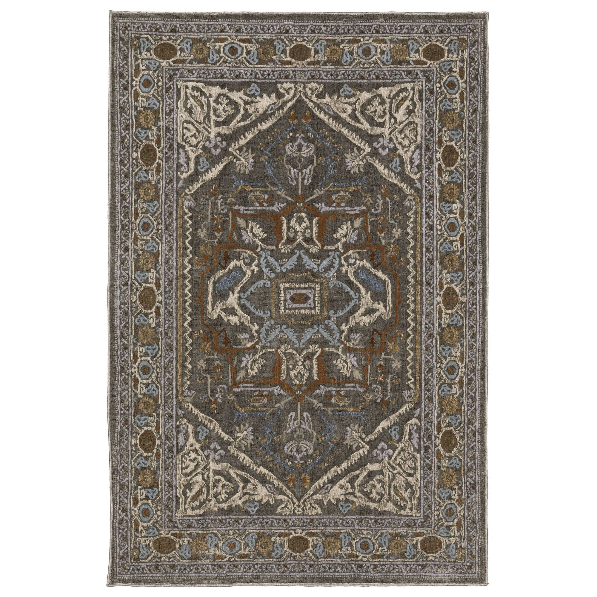 Power-Loomed ELL05 Grey Rugs #color_grey