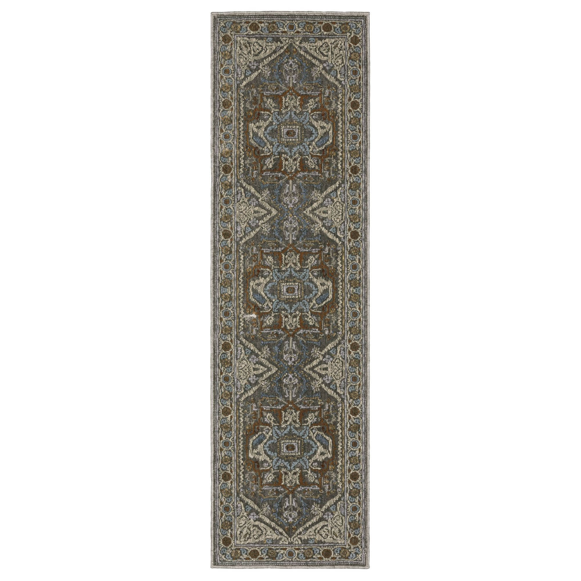 Power-Loomed ELL05 Grey Rugs #color_grey