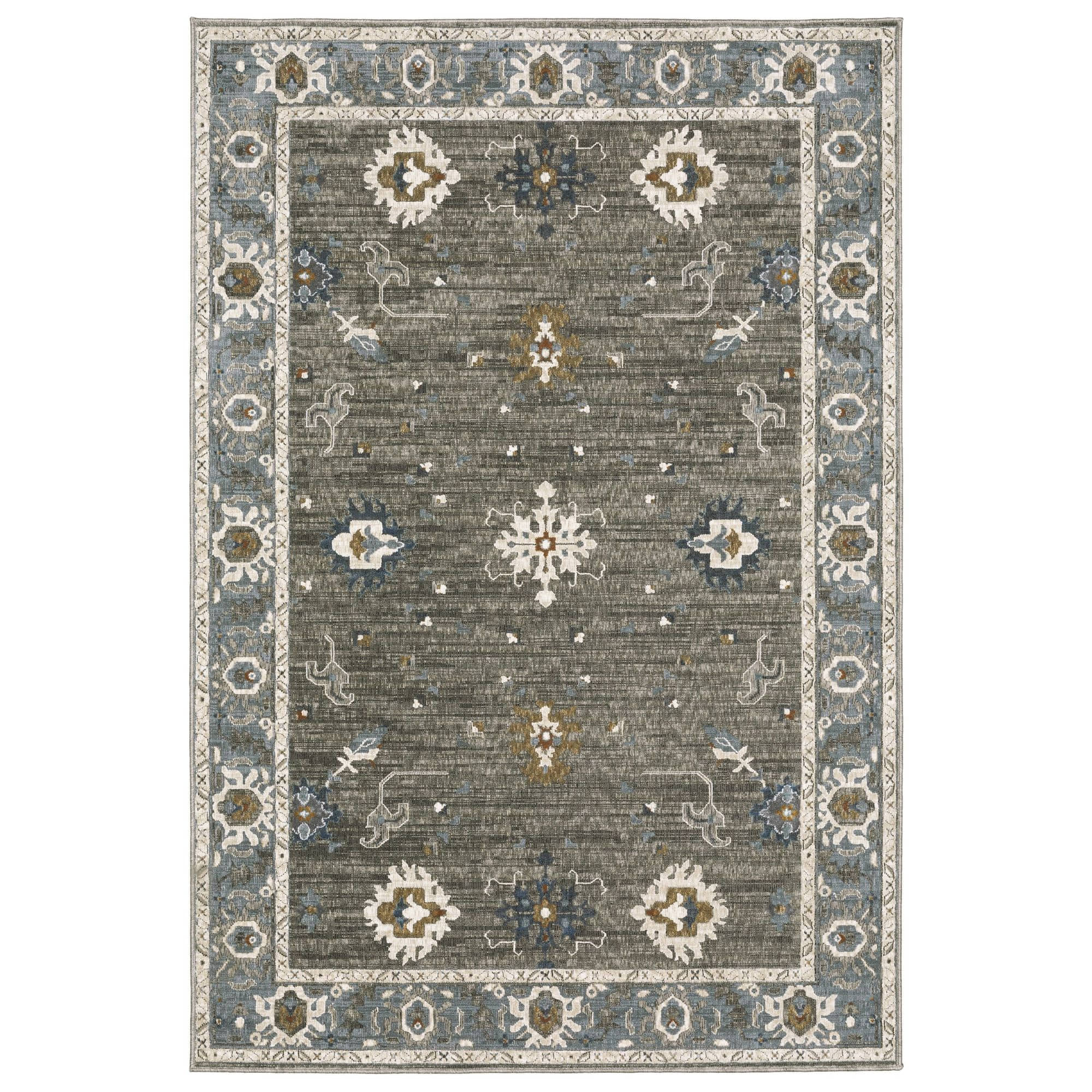 Power-Loomed ELL09 Grey Rugs #color_grey