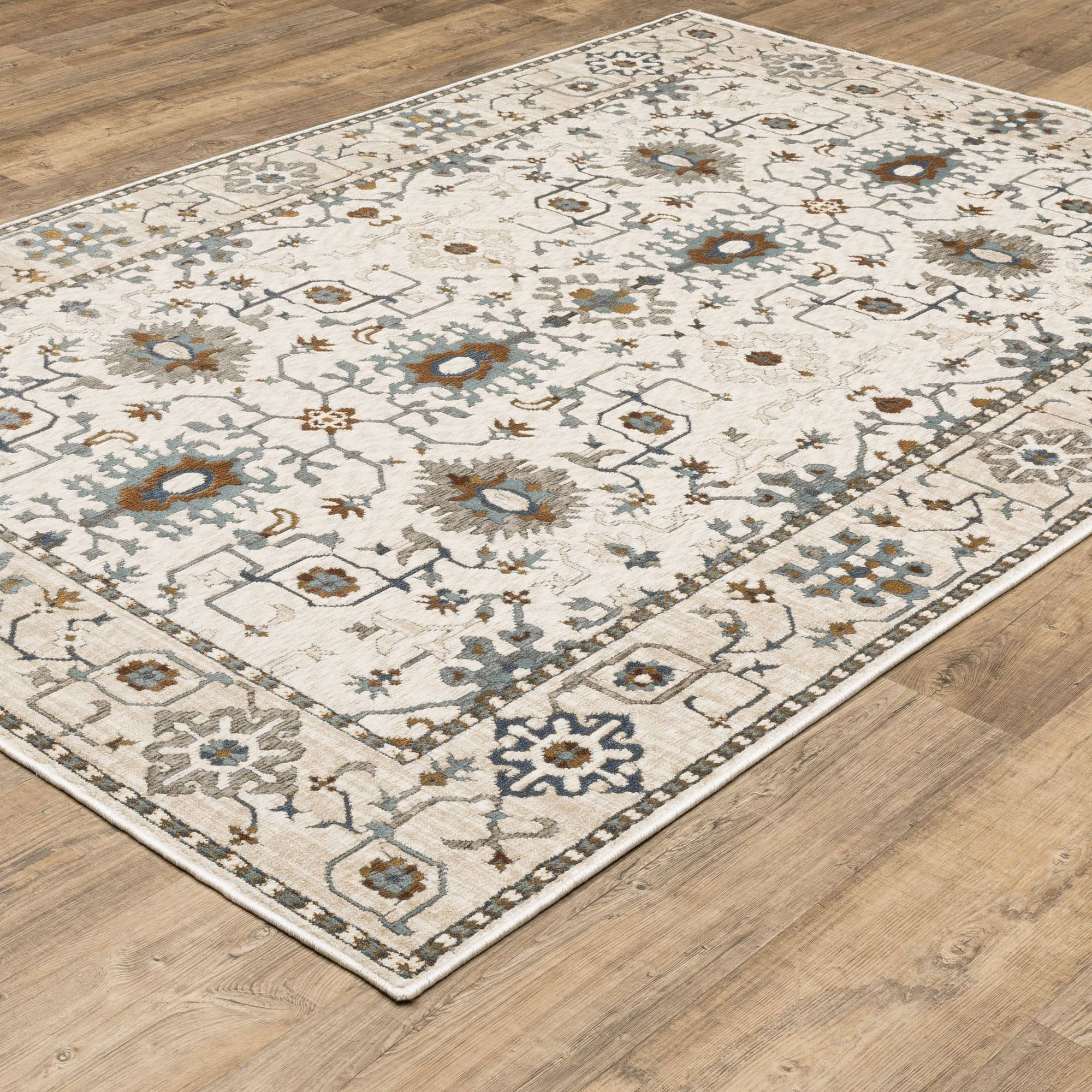 Power-Loomed ELL10 Ivory Rugs #color_ivory