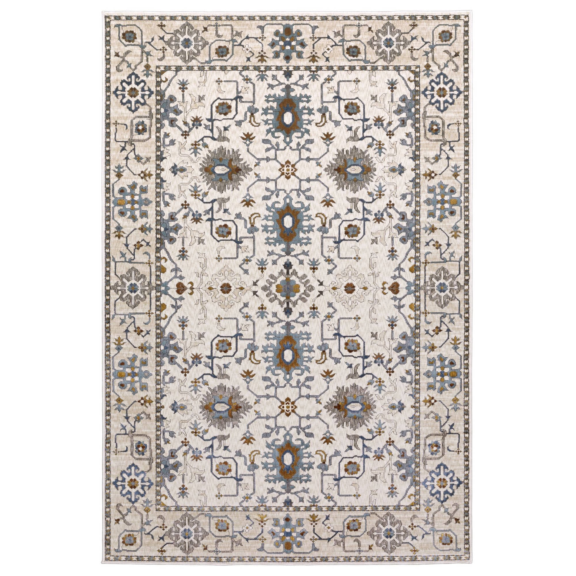 Power-Loomed ELL10 Ivory Rugs #color_ivory
