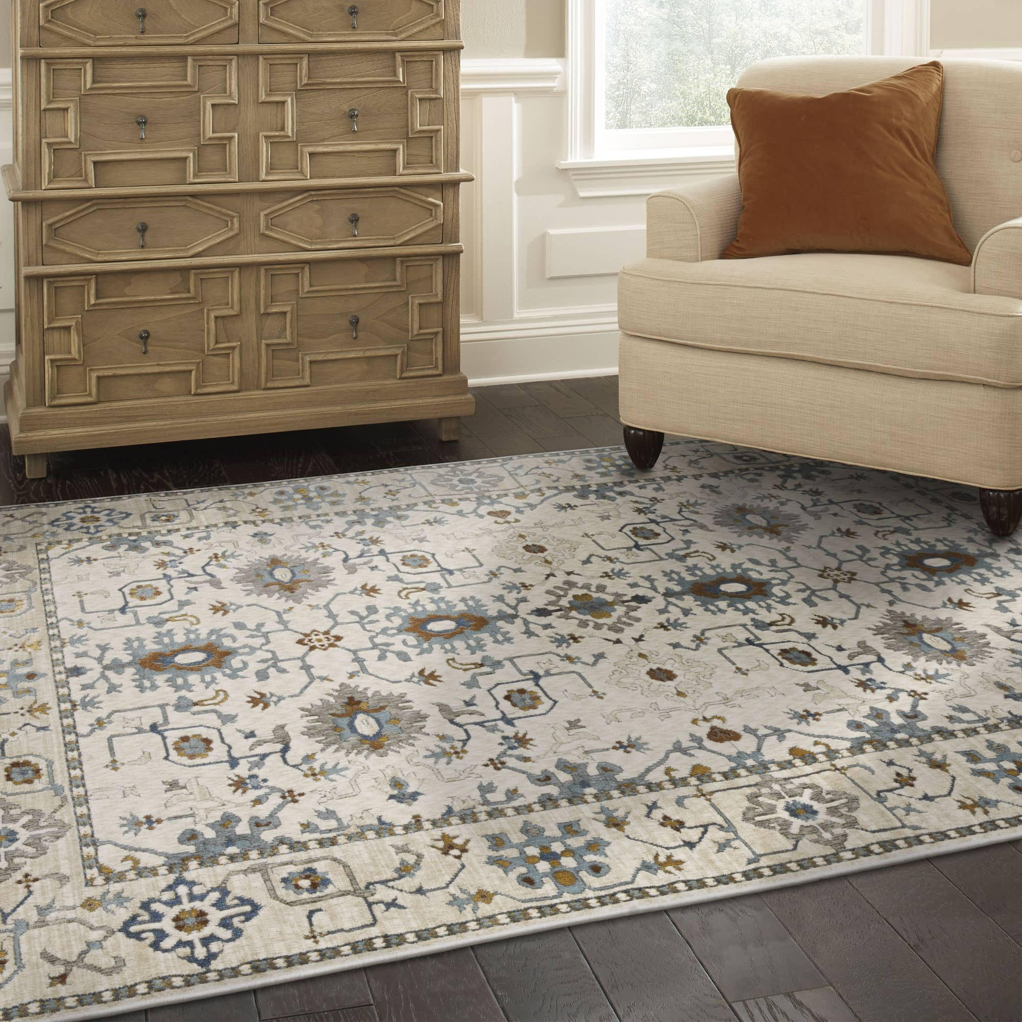 Power-Loomed ELL10 Ivory Rugs #color_ivory