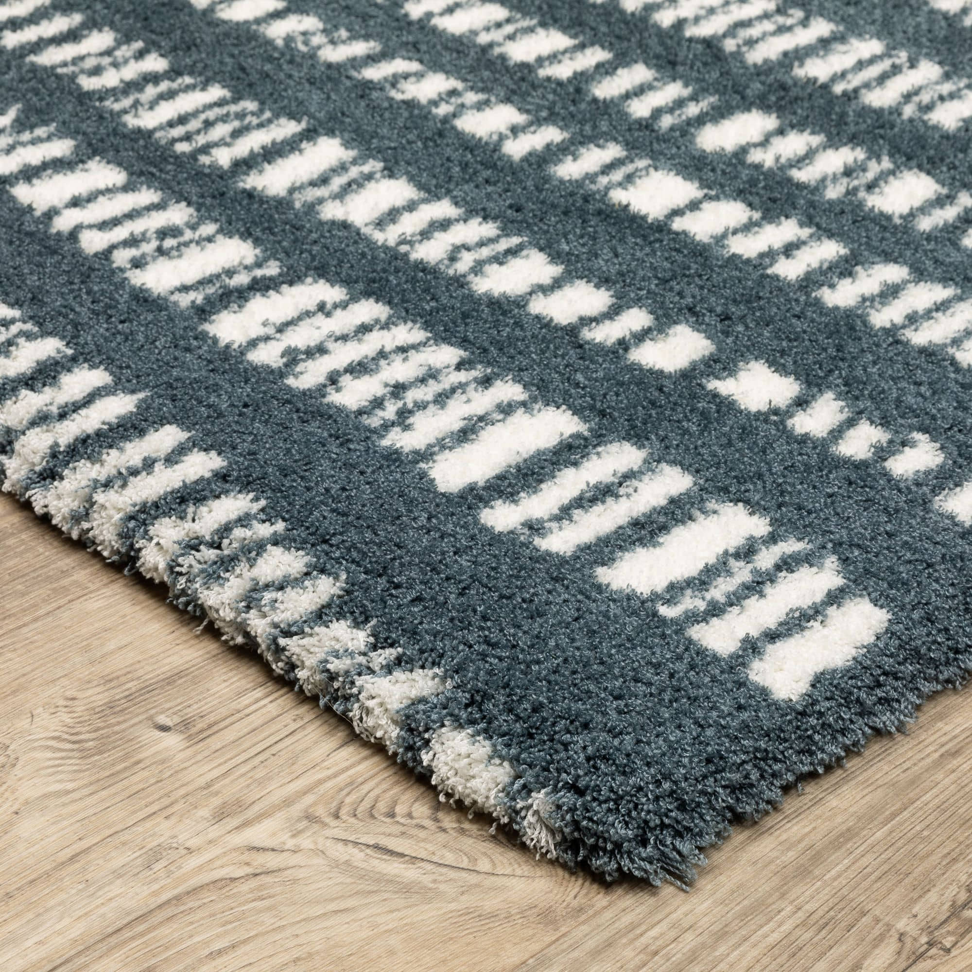 Power-Loomed GAL01 Blue Rugs #color_blue