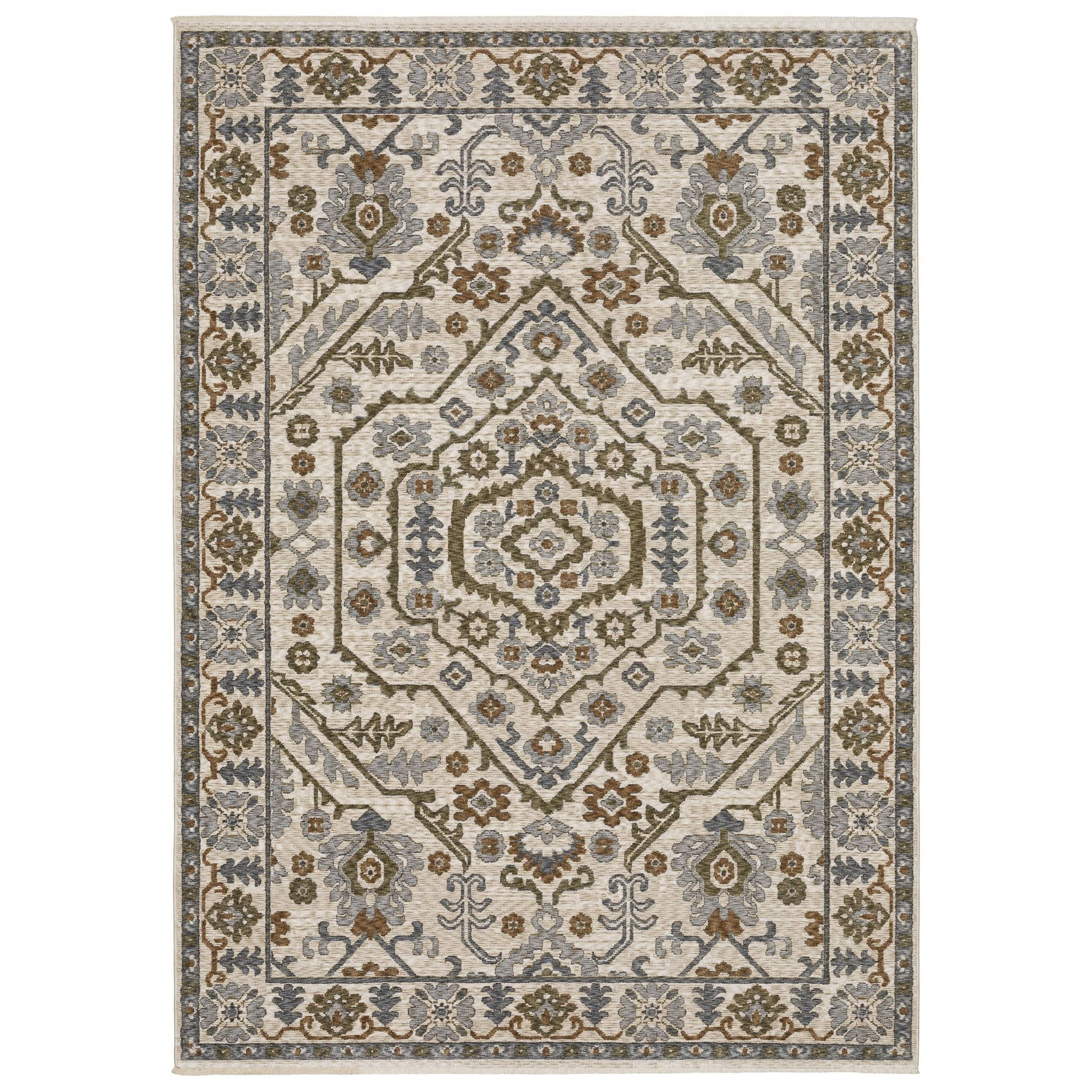 Power-Loomed HA02I Ivory Rugs #color_ivory