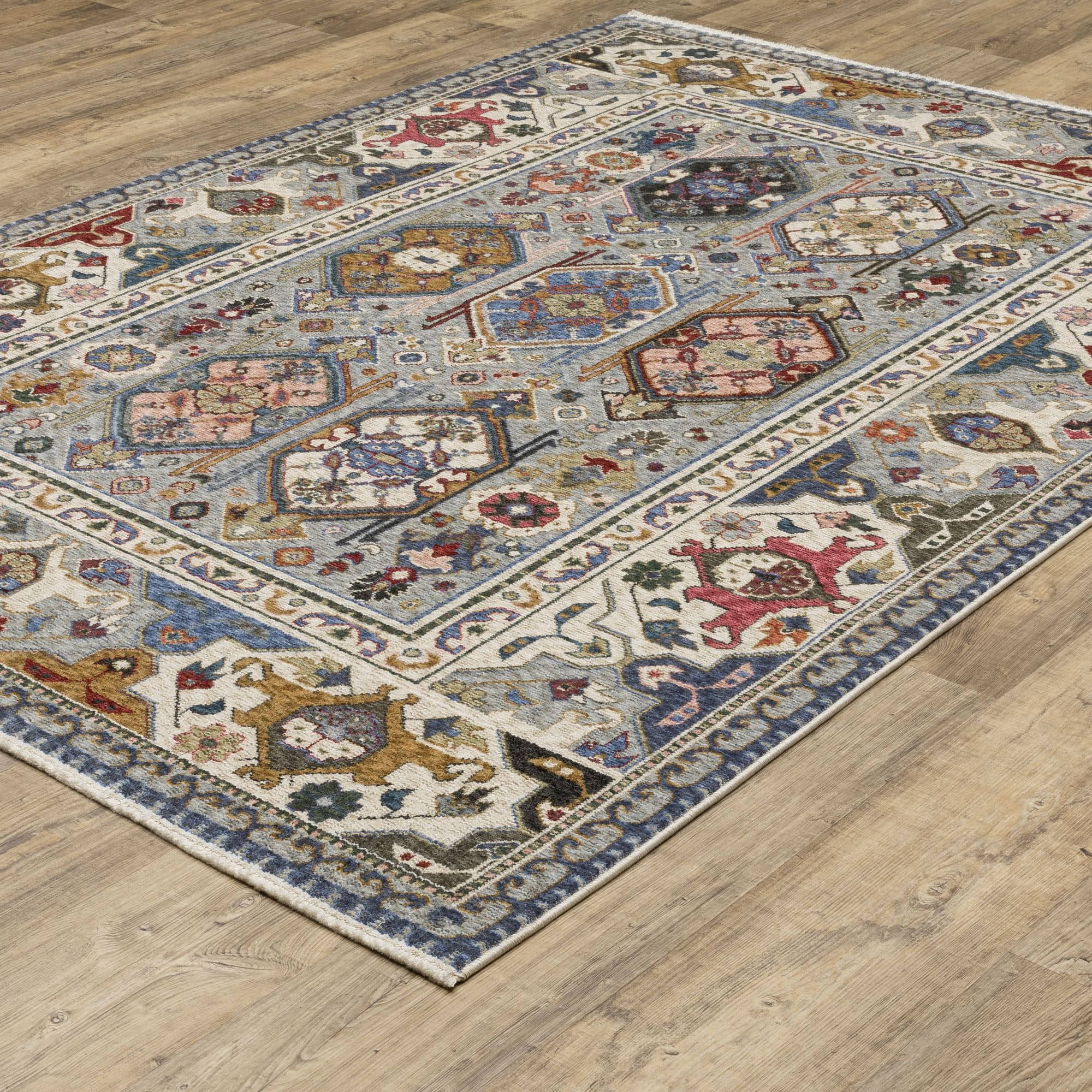 Power-Loomed HA04E Blue Rugs #color_blue