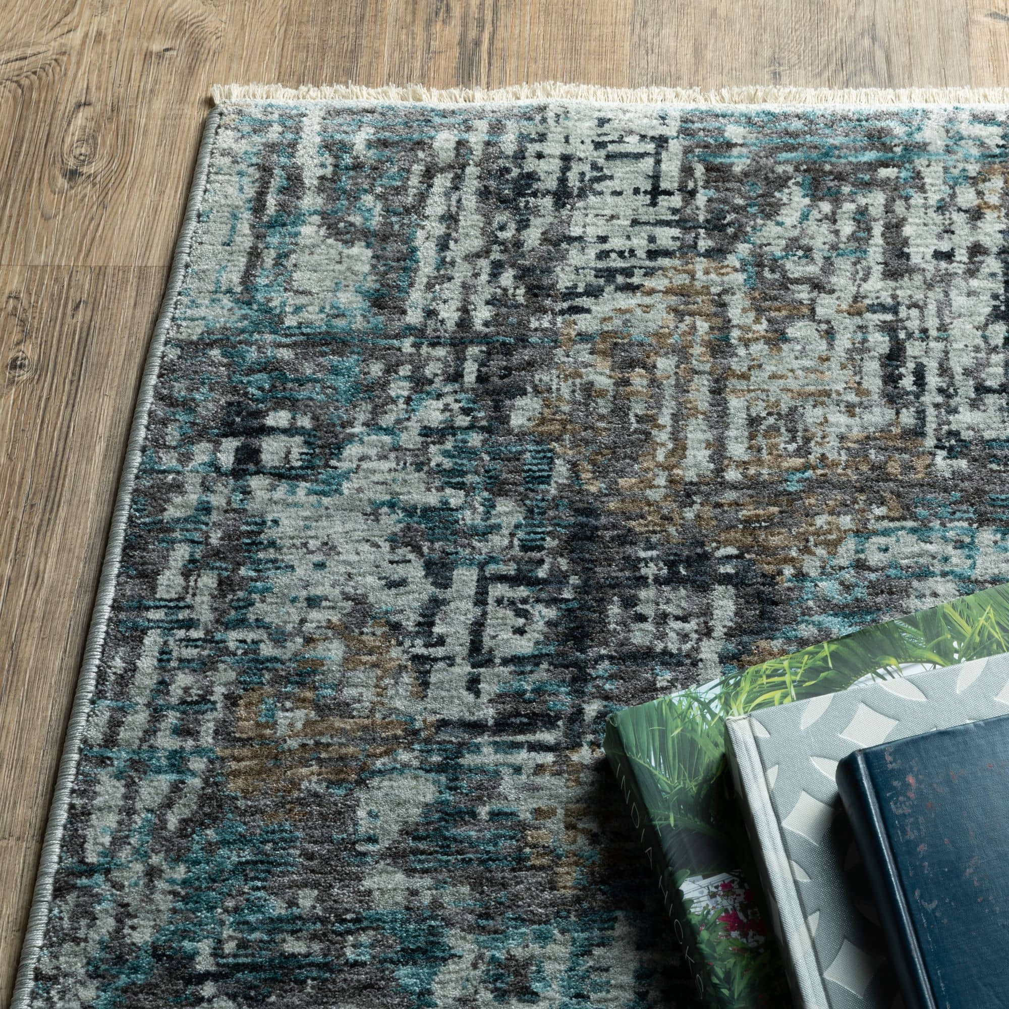 Power-Loomed HAY03 Blue Rugs #color_blue