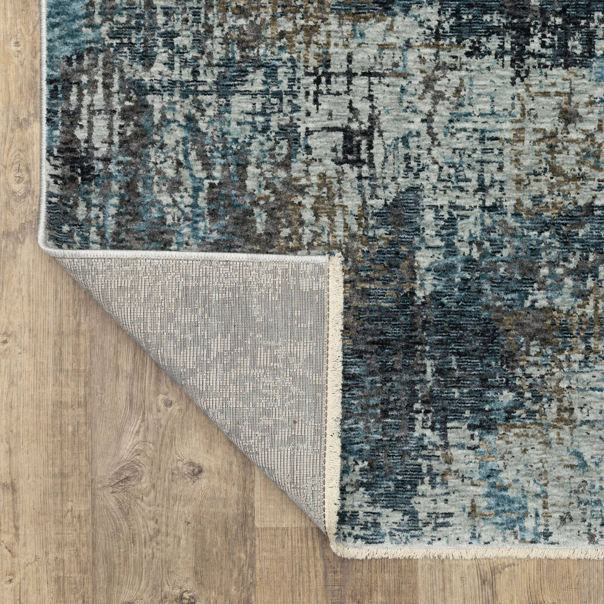 Power-Loomed HAY03 Blue Rugs #color_blue