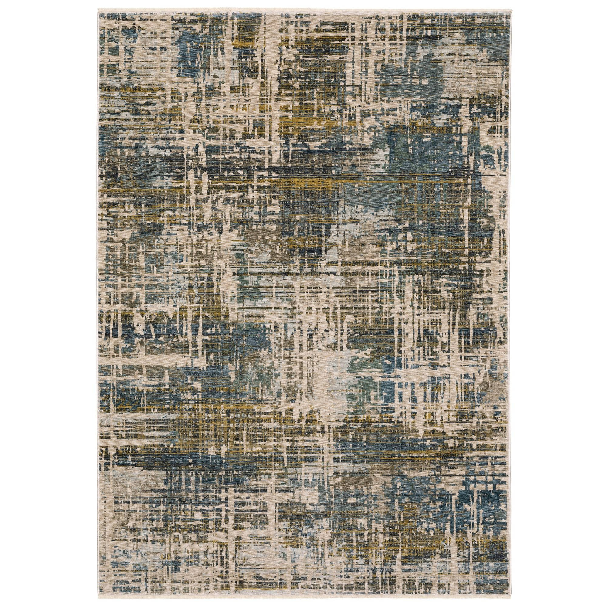 Power-Loomed HAY05 Blue Rugs #color_blue