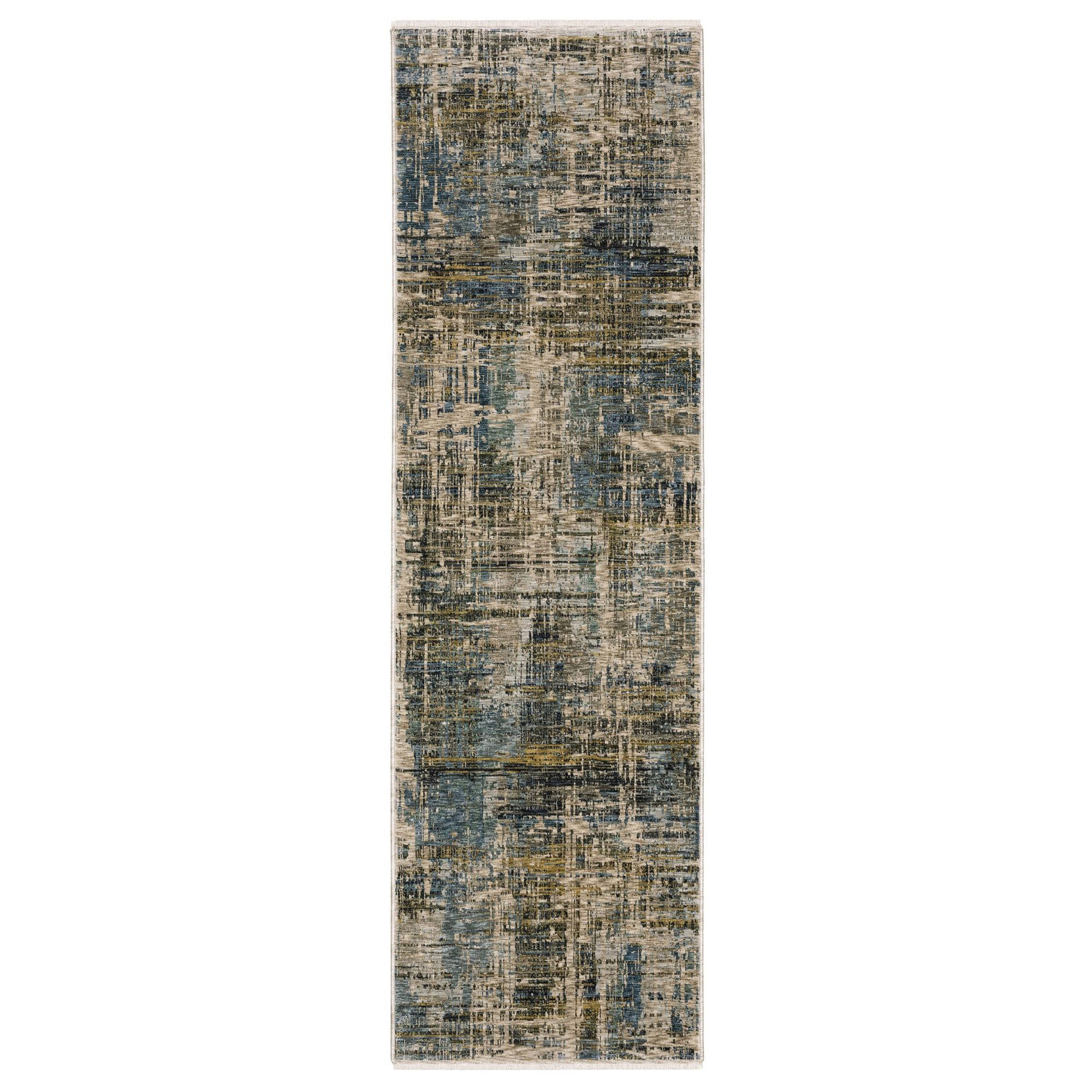 Power-Loomed HAY05 Blue Rugs #color_blue