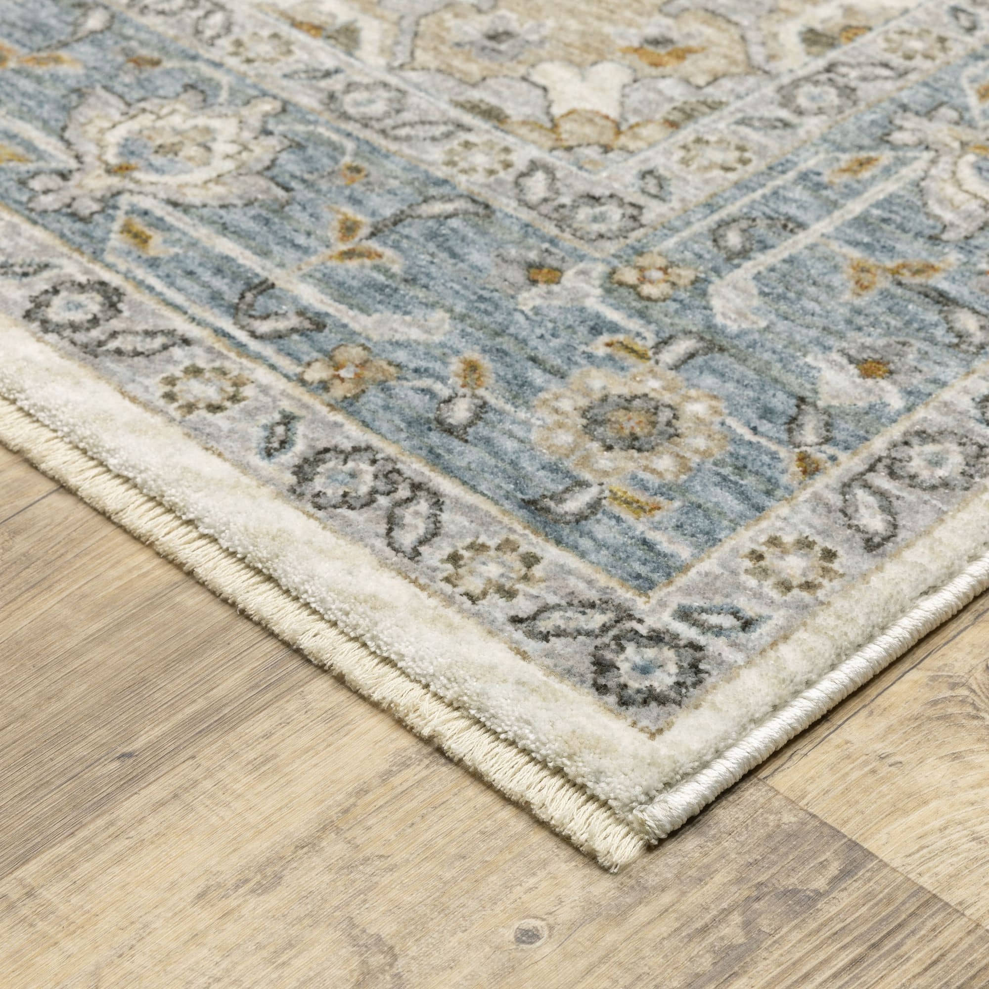 Power-Loomed 051F1 Blue Rugs #color_blue