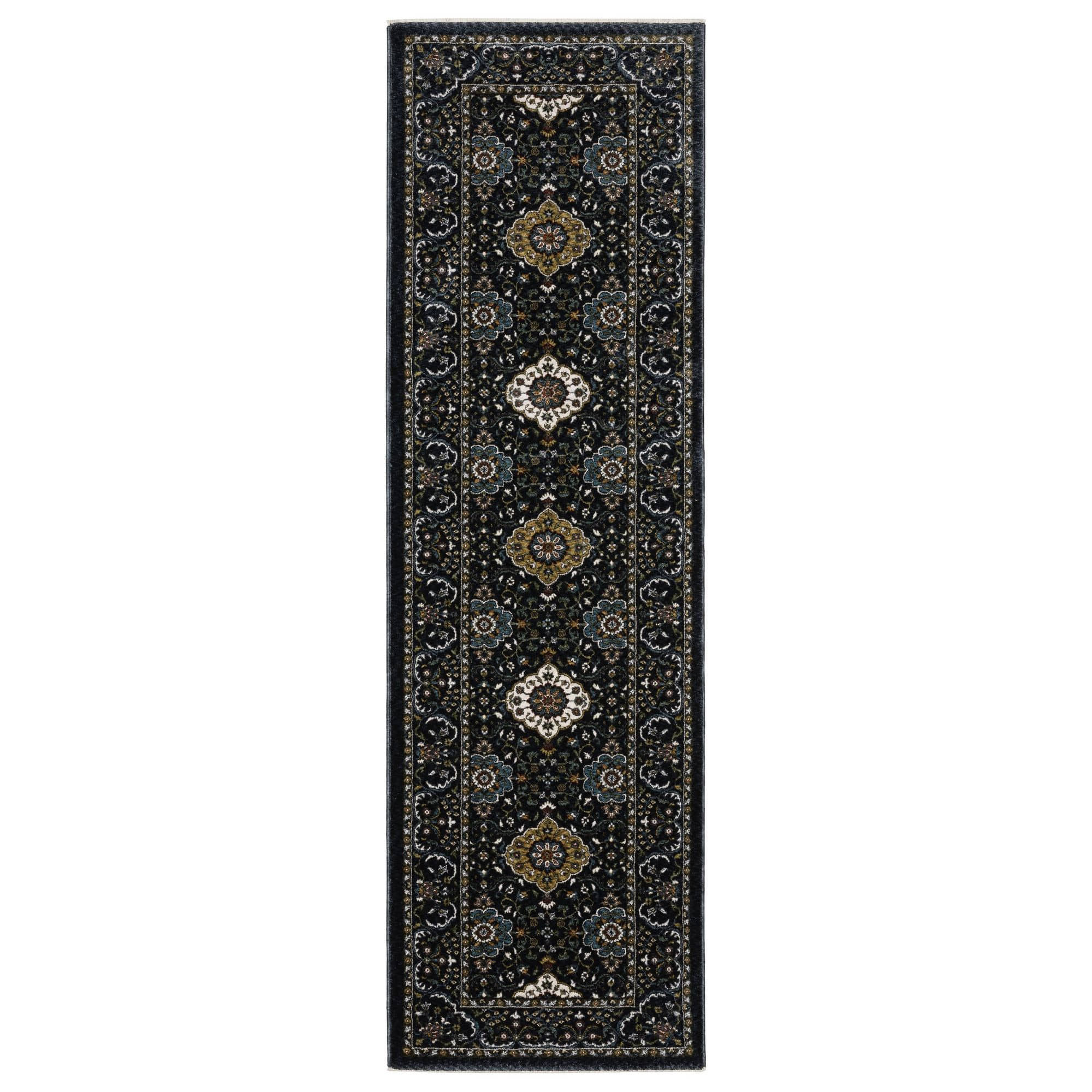 Power-Loomed VI04C Navy Rugs #color_navy