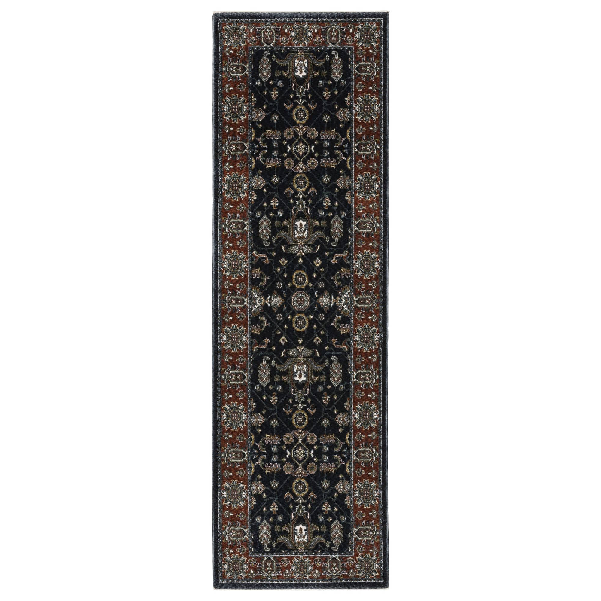 Power-Loomed VI05A Navy Rugs #color_navy