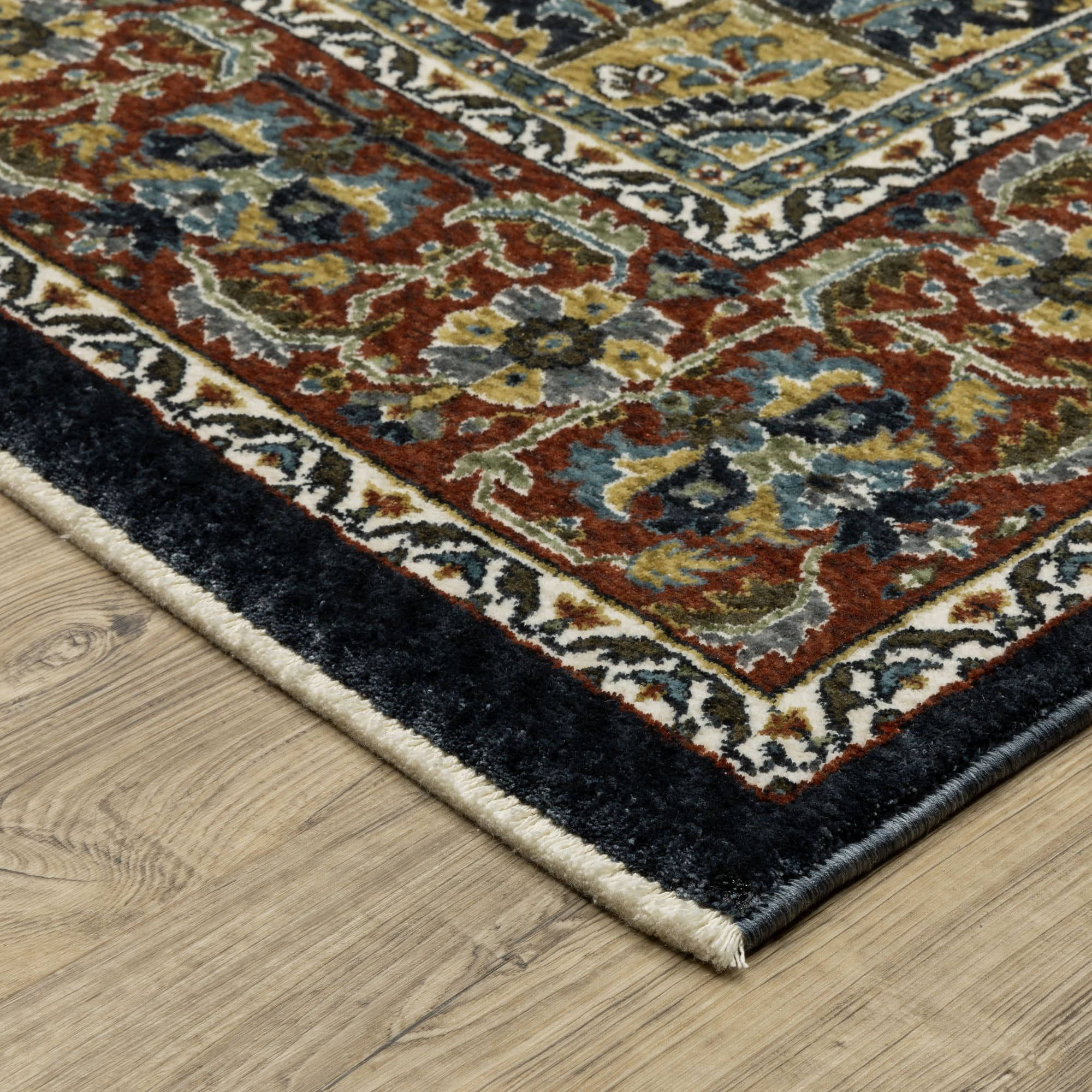 Power-Loomed VI06C Navy Rugs #color_navy