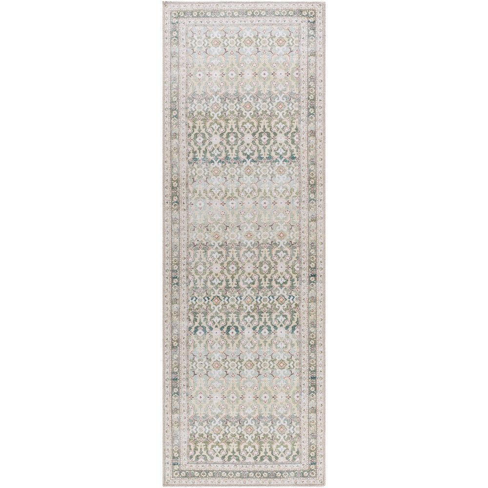 Machine Woven PNWRN-2304 Olive, Seafoam Rugs #color_olive, seafoam