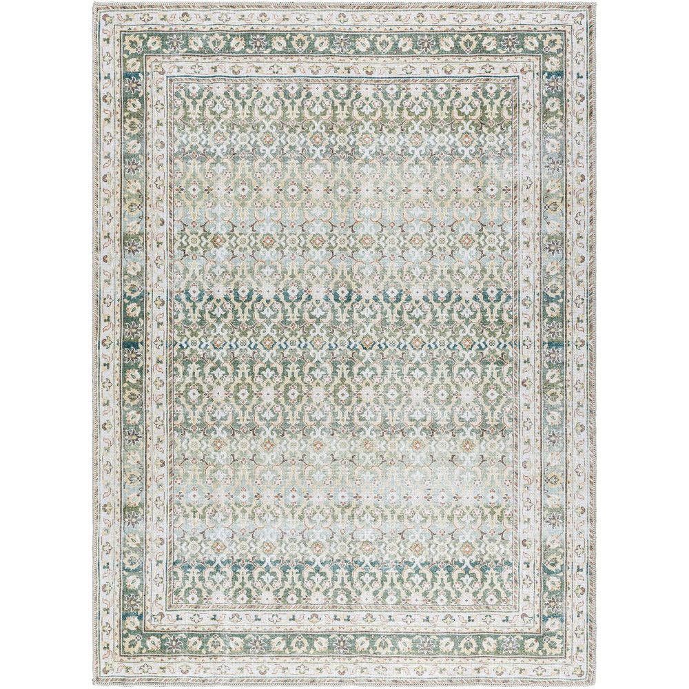 Machine Woven PNWRN-2304 Olive, Seafoam Rugs #color_olive, seafoam