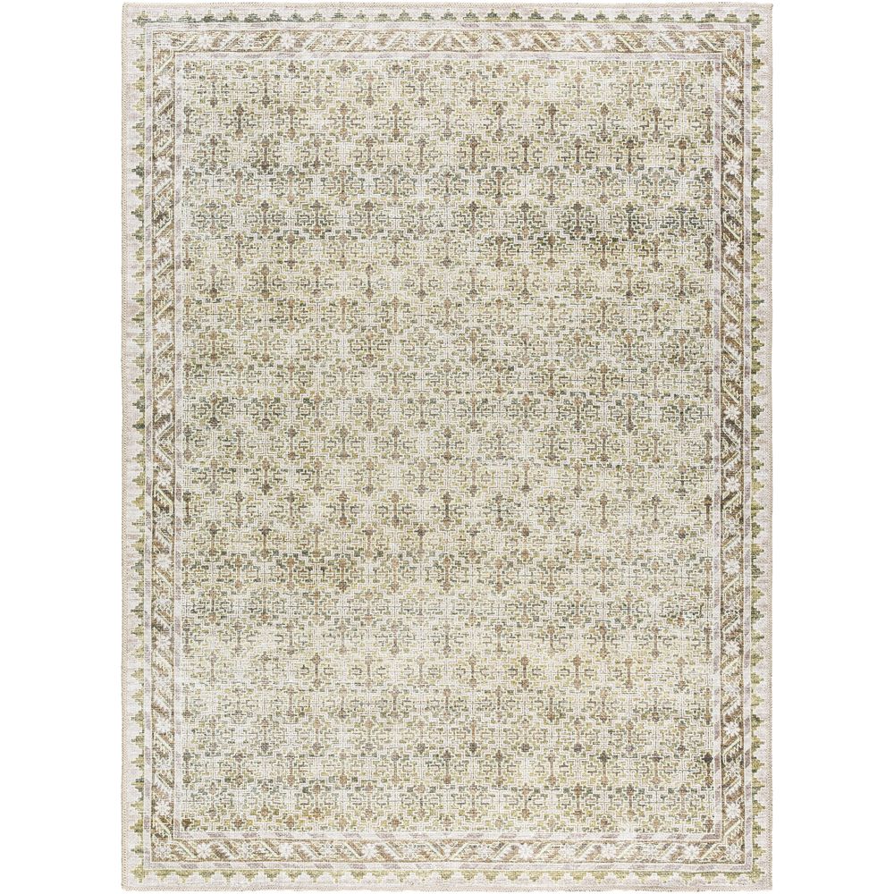 Machine Woven PNWRN-2305 Olive, Light Brown Rugs #color_olive, light brown