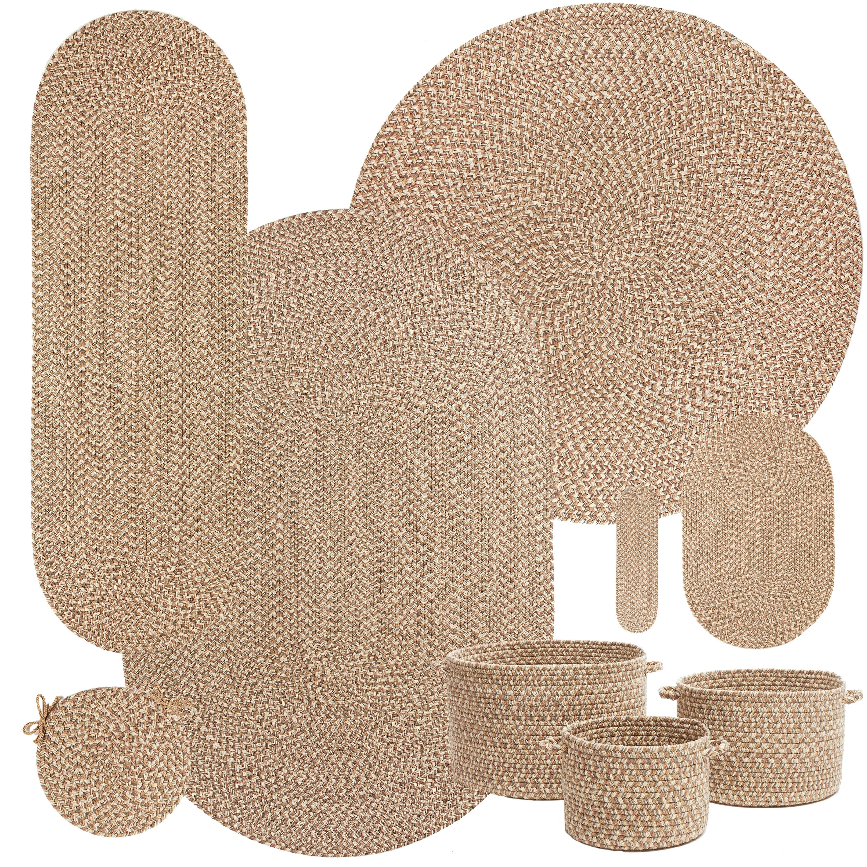 Beige Outdoor Braided Rug - Sanibel Tweed Braided Rug