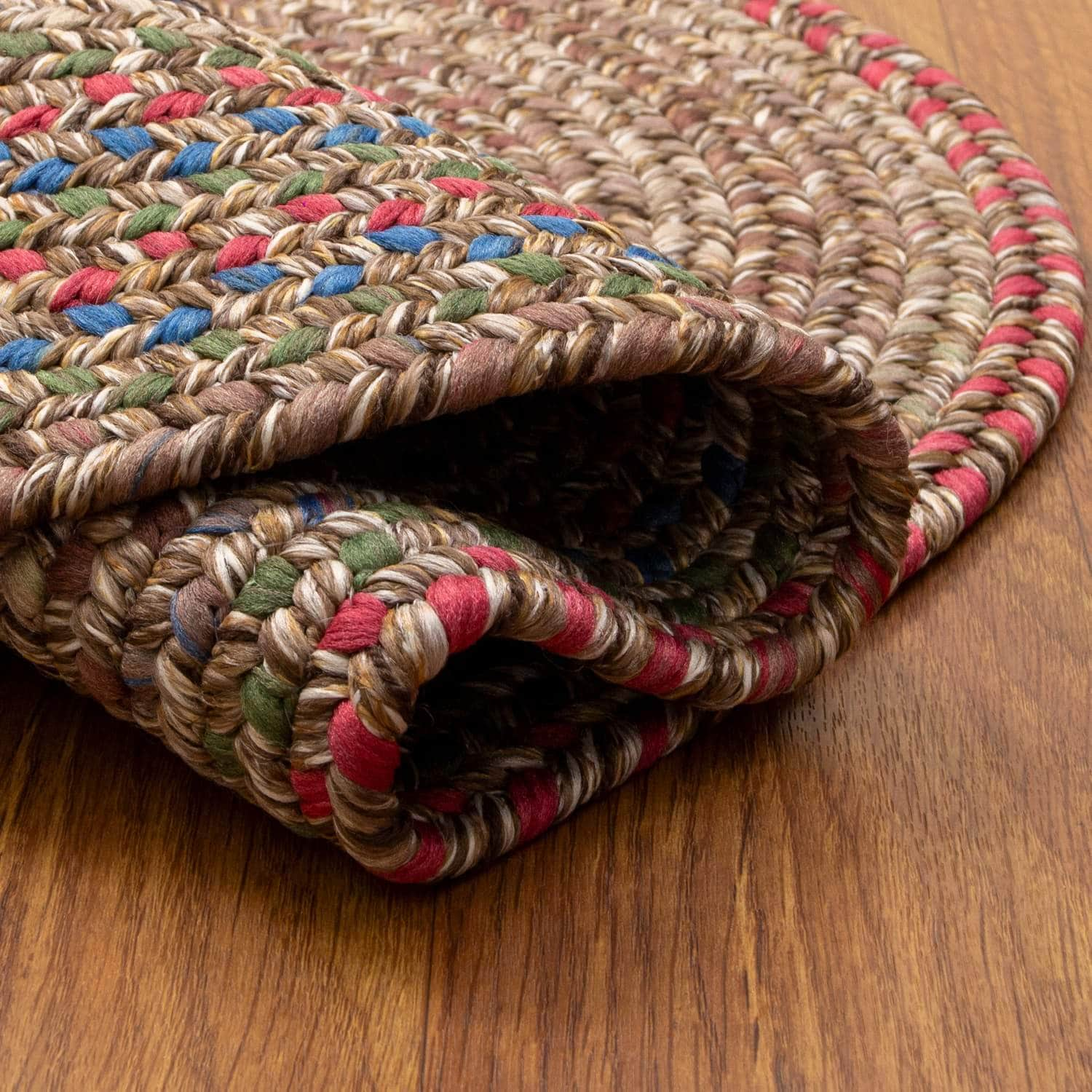 Brown Portsmouth Braided Indoor Outdoor Traditional Rug