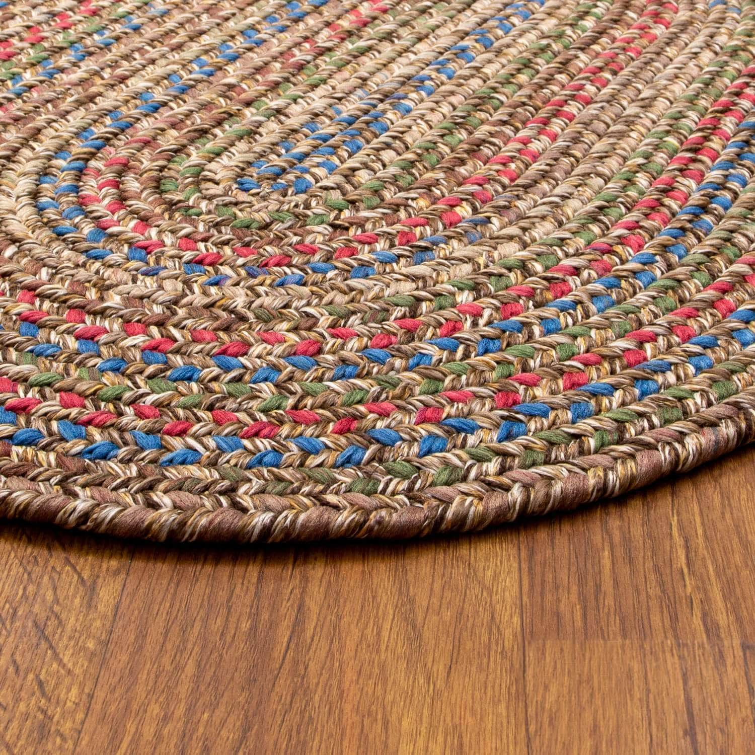 Brown Portsmouth Braided Indoor Outdoor Traditional Rug