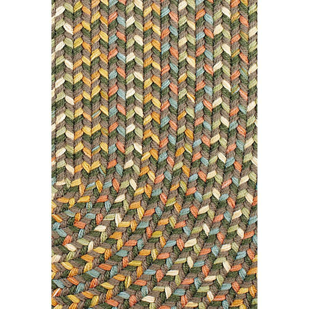 Confetti Bright & Bold 5-Carrier Braided Rug - Dark Taupe