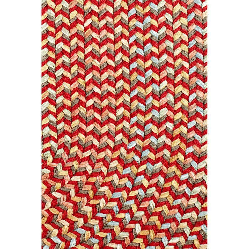 Confetti Bright & Bold 5-Carrier Braided Rug - Red