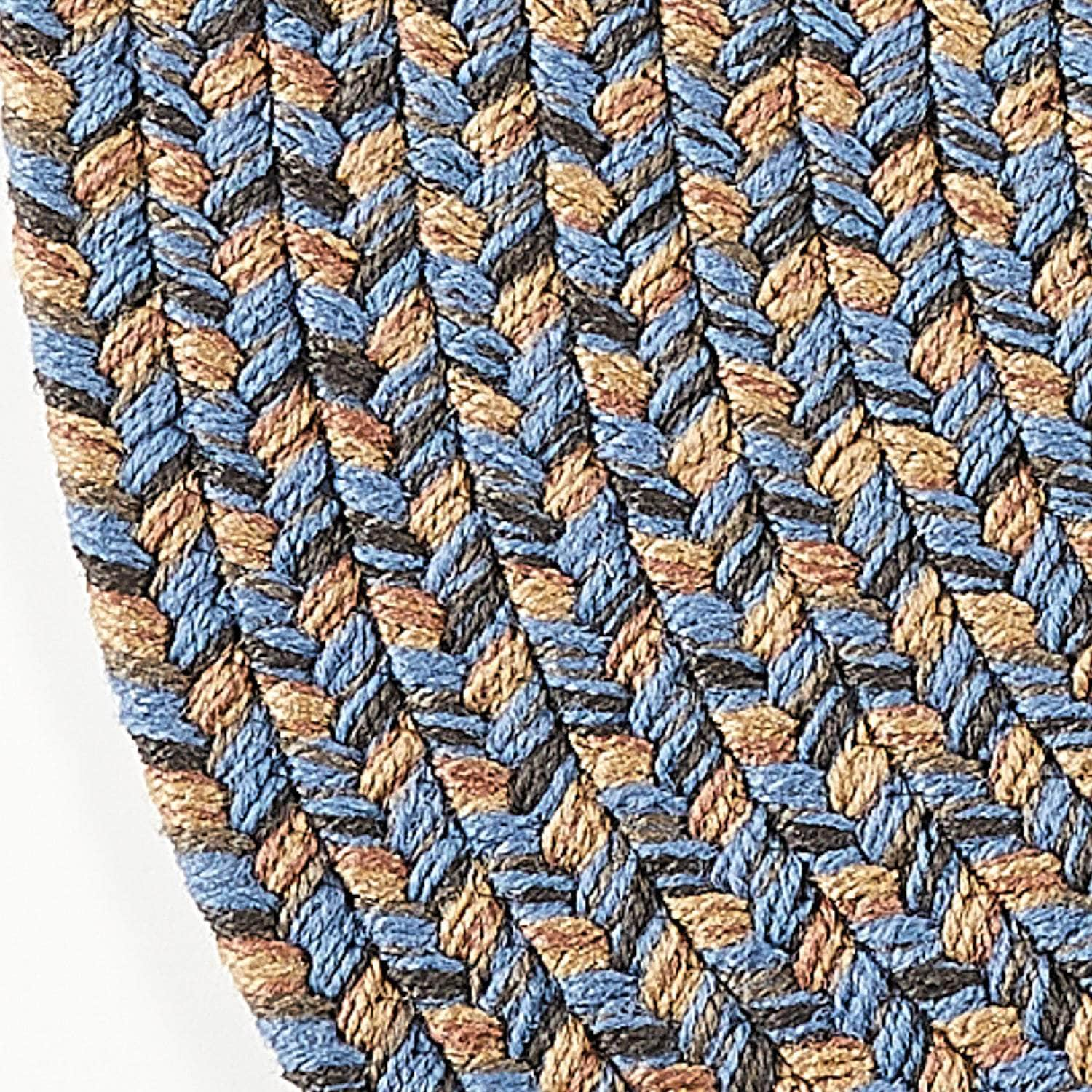 Indoor / Outdoor Blue Braided Rug - Sanibel Tweed Braided Rug