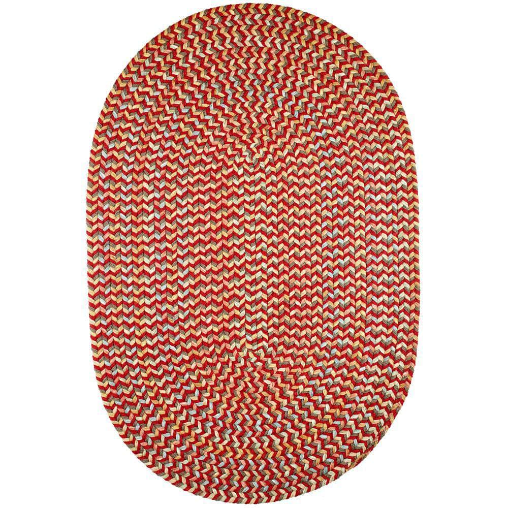 Confetti Bright & Bold 5-Carrier Braided Rug - Red