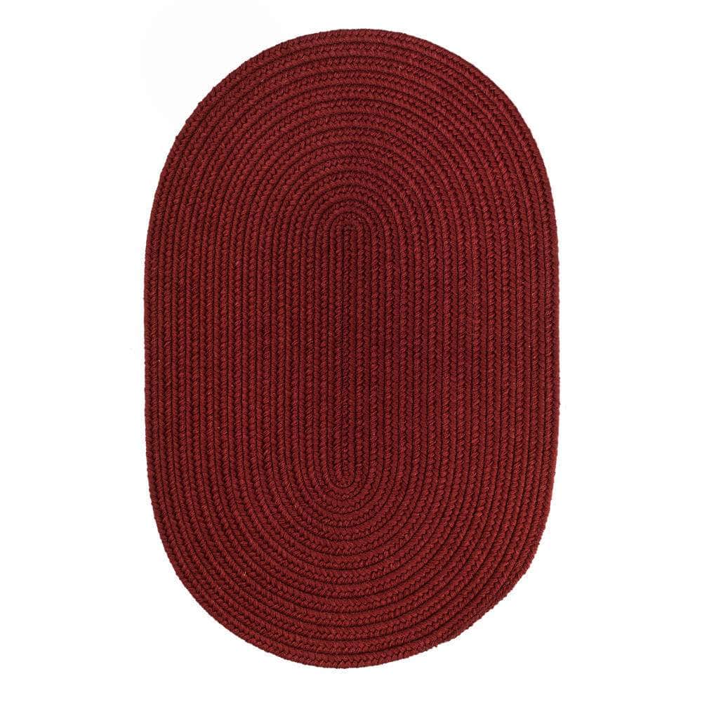 Pura Solid Soft Wool Braided Rug - Barn Red