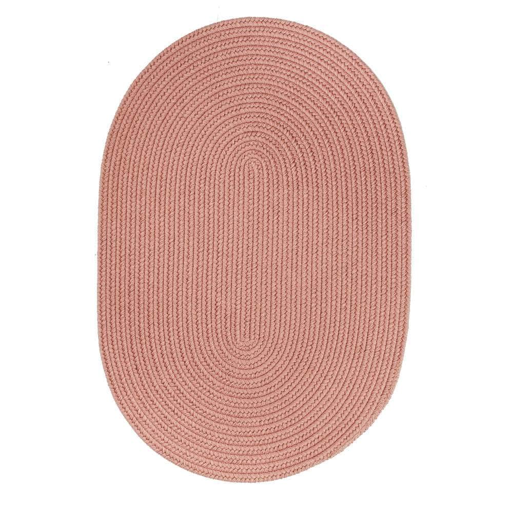 Pura Solid Soft Wool Braided Rug - Old Rose
