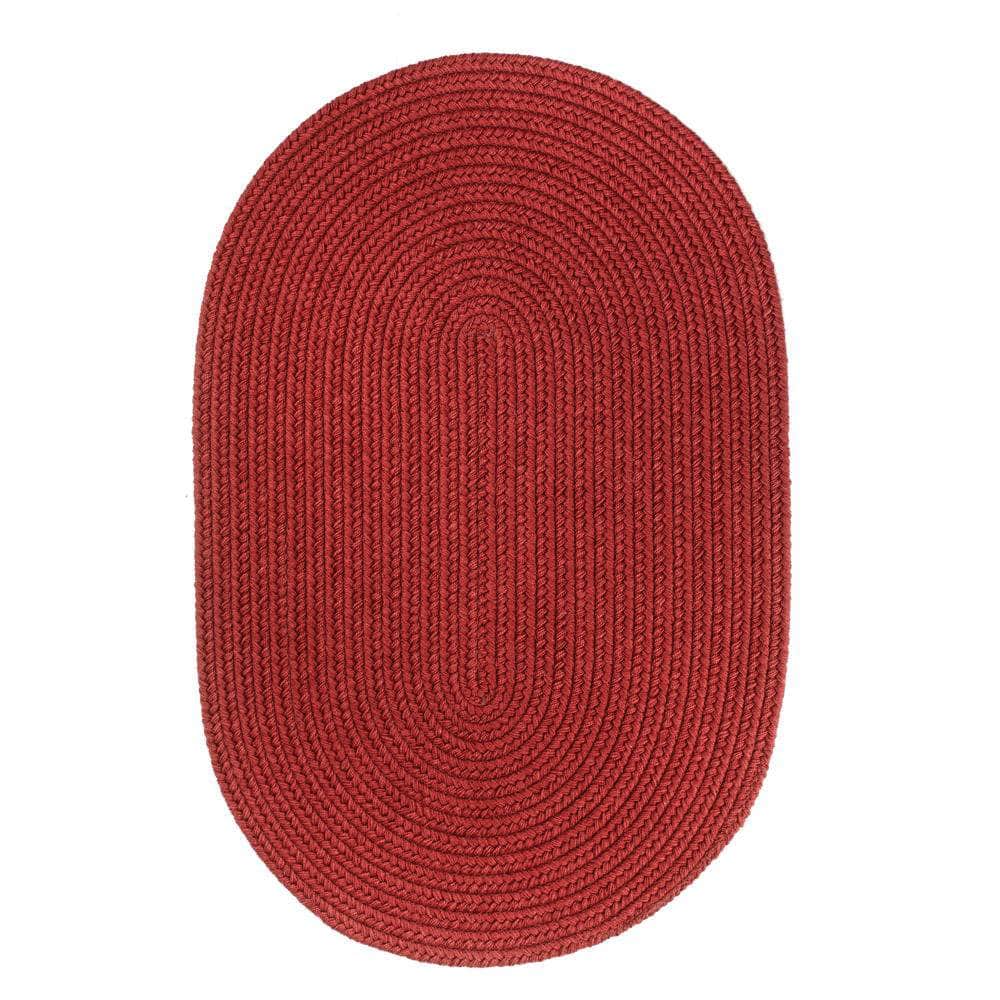 Pura Solid Soft Wool Braided Rug - Scarlet Red