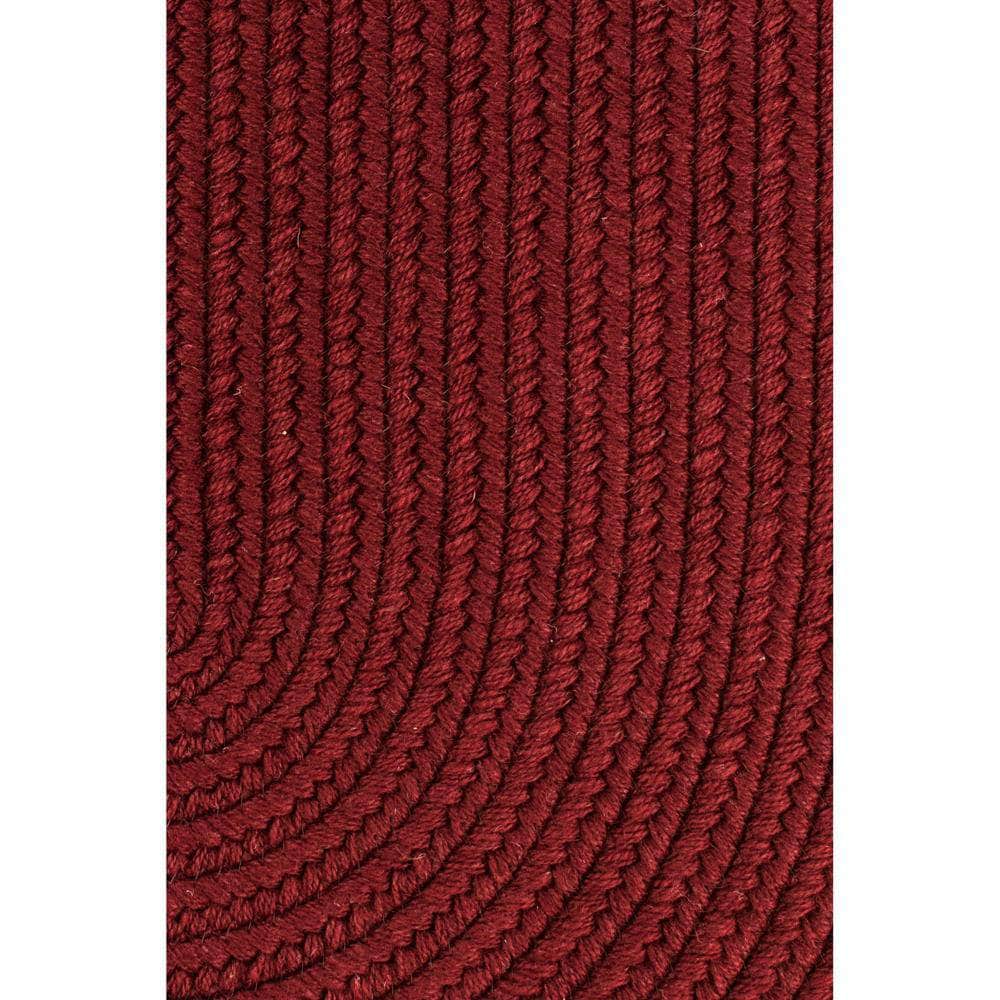 Pura Solid Soft Wool Braided Rug - Barn Red