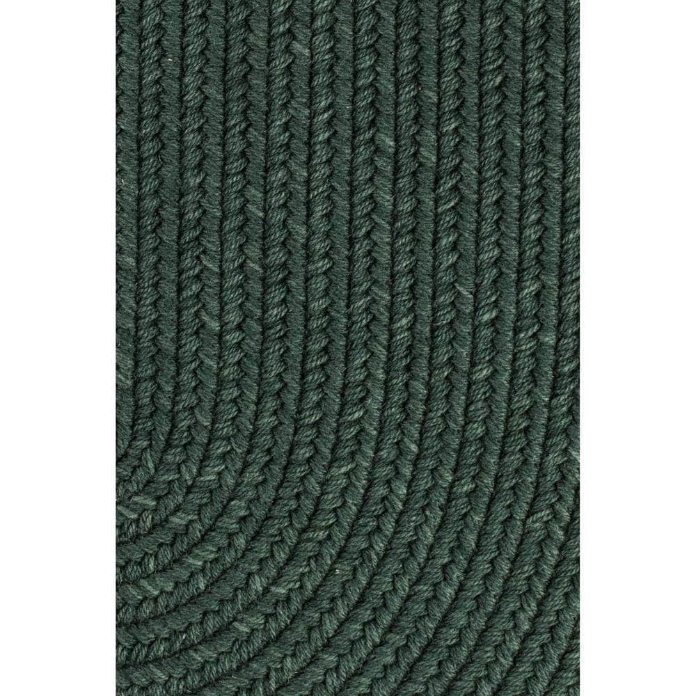 Pura Solid Soft Wool Braided Rug - Hunter Green
