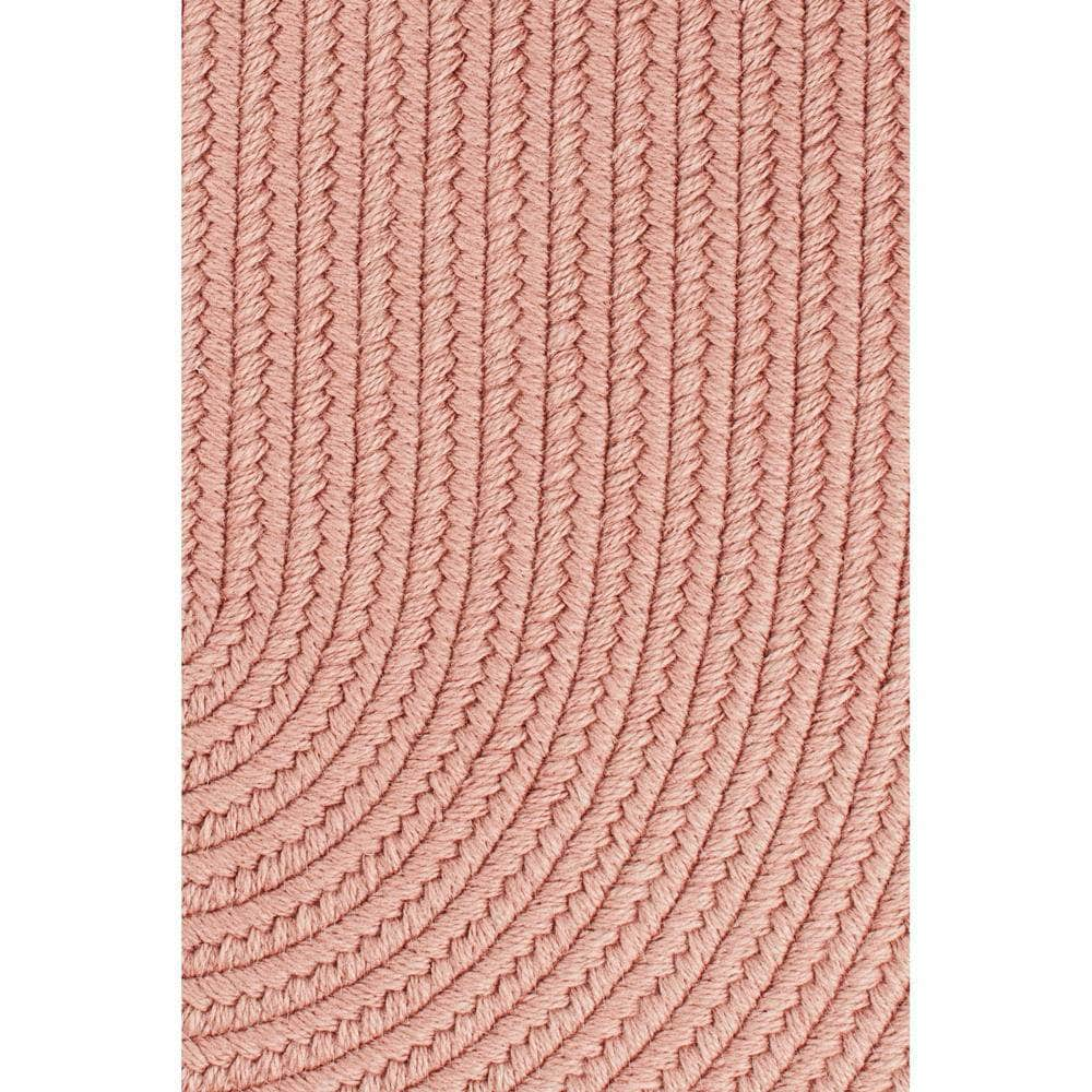 Pura Solid Soft Wool Braided Rug - Old Rose