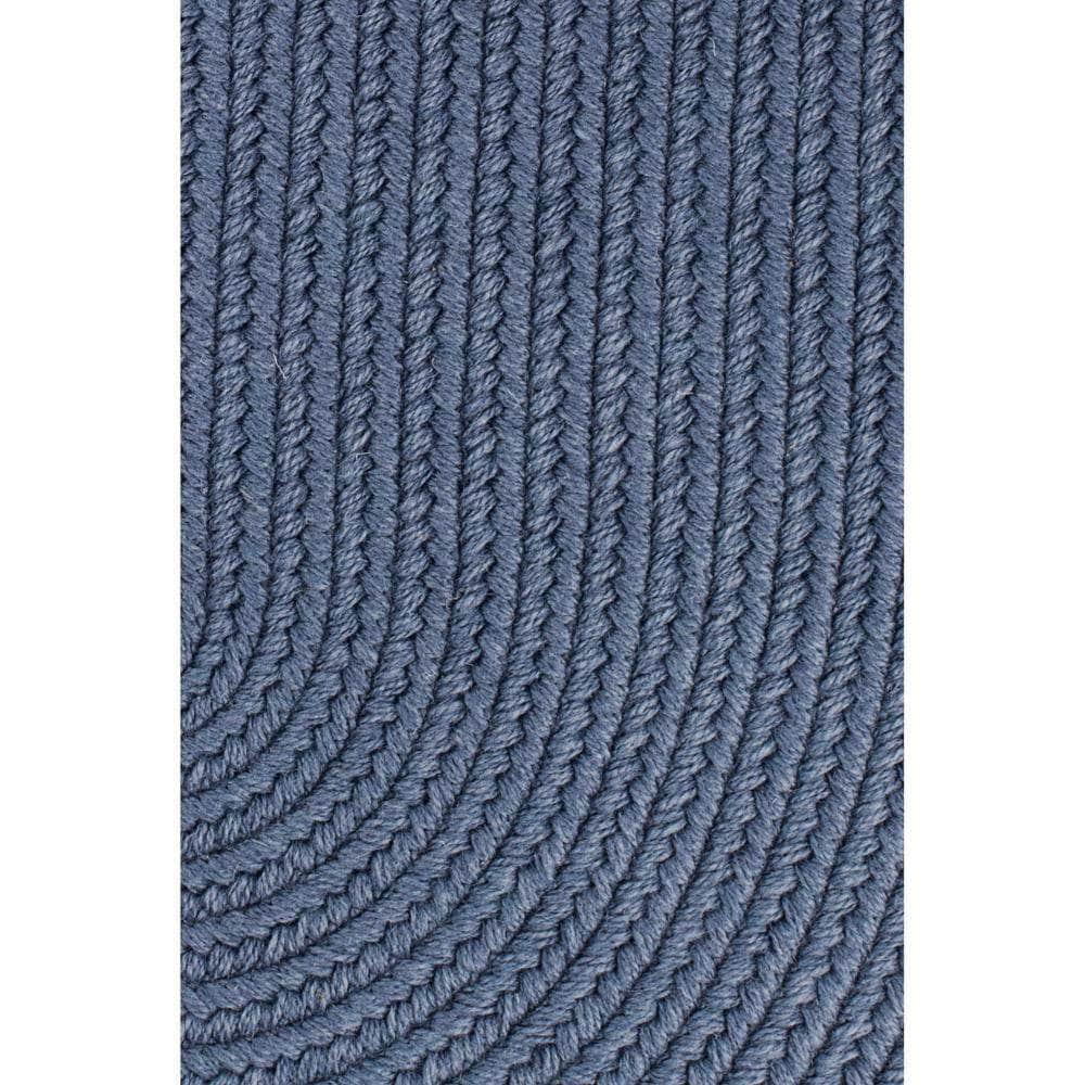 Pura Solid Soft Wool Braided Rug - Sailor Blue