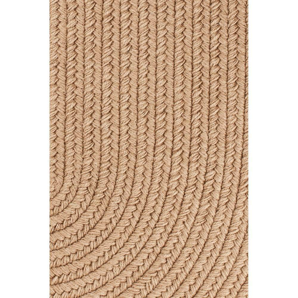 Pura Solid Soft Wool Braided Rug - Taupe